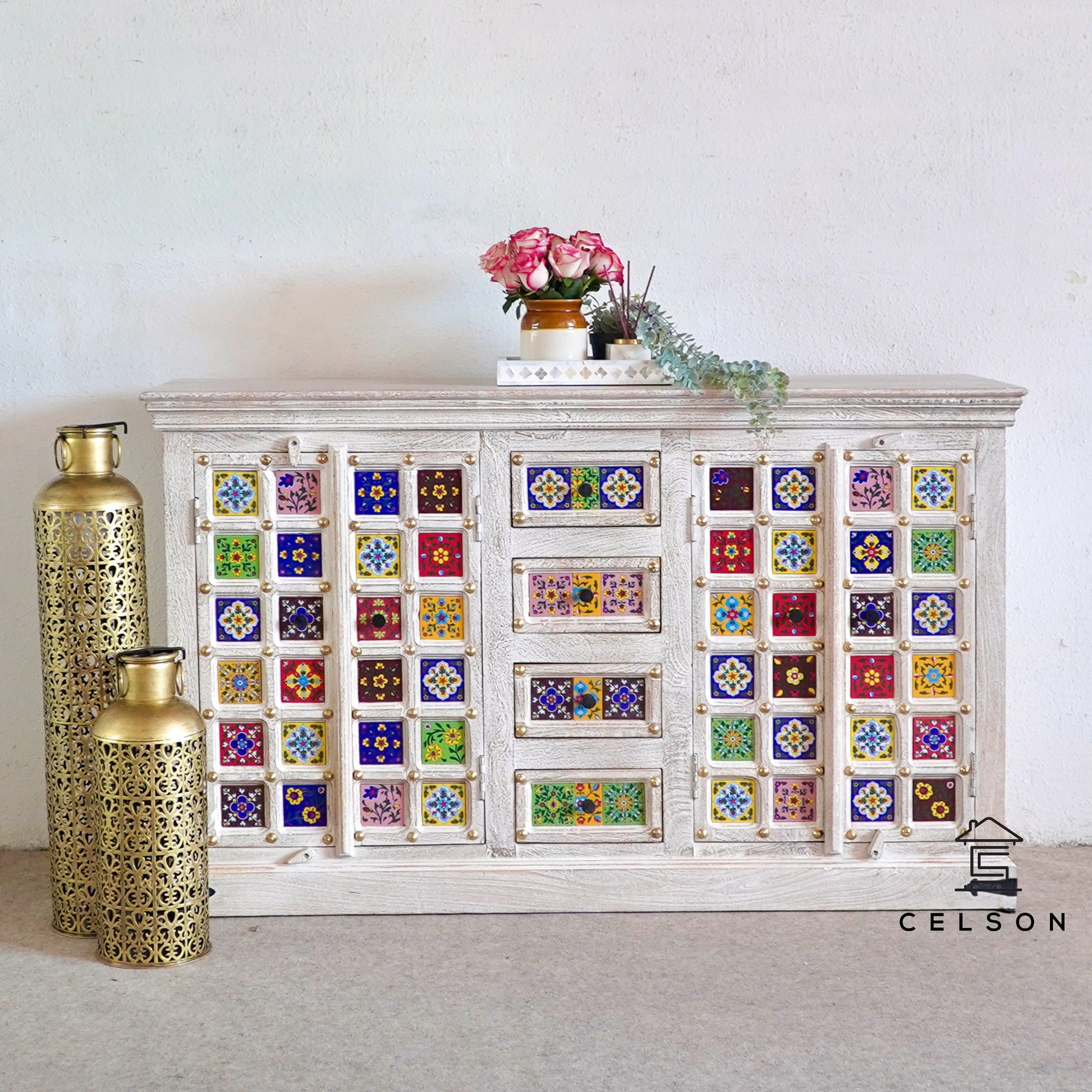 Kai Wooden Tile Sideboard