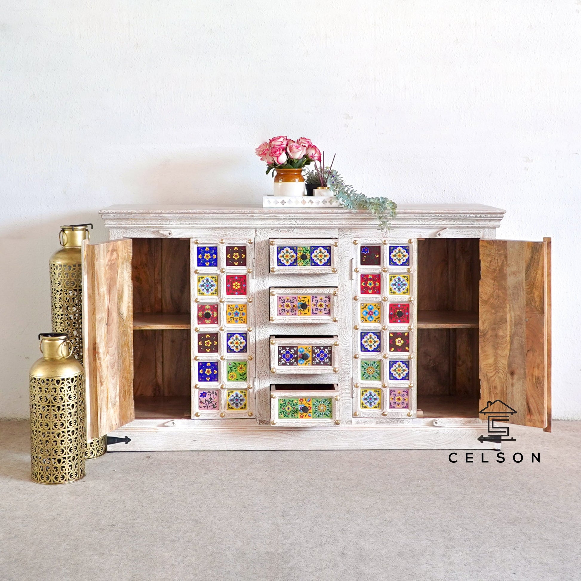 Kai Wooden Tile Sideboard