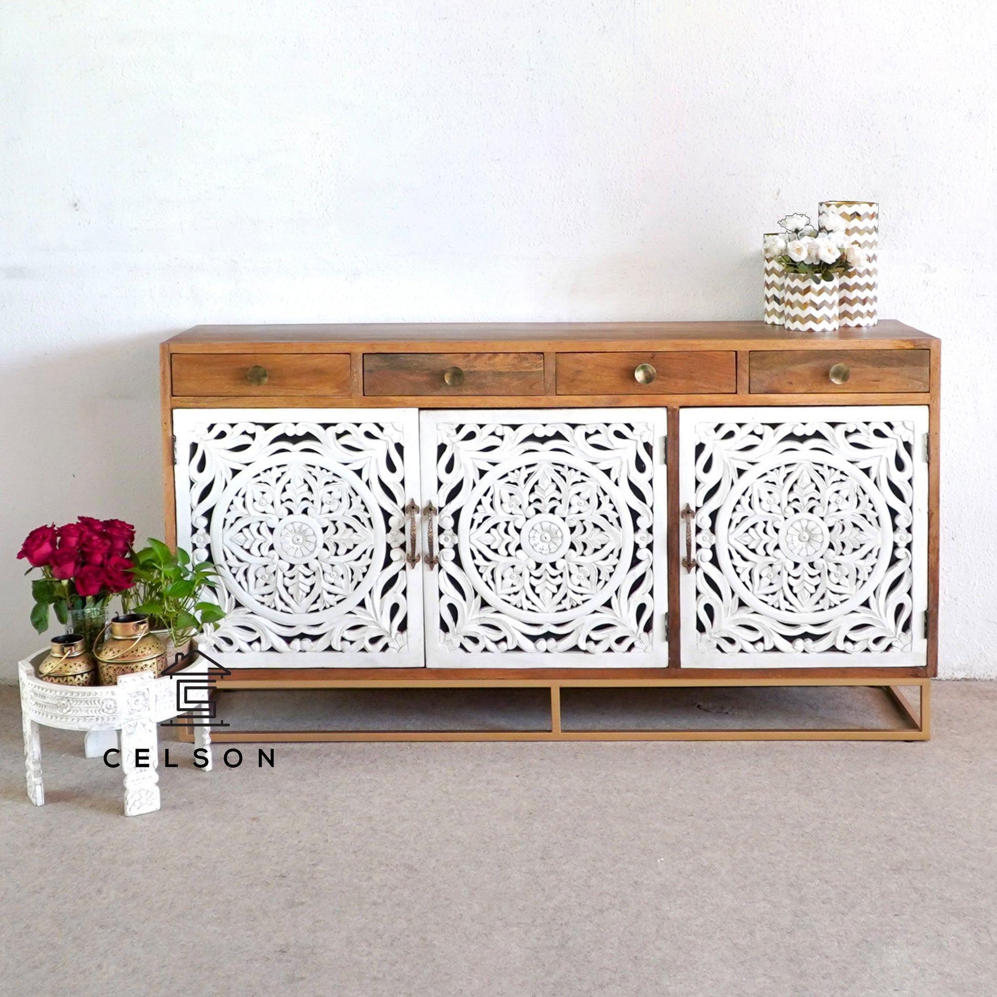 Peter Hand Carved Wooden Buffet