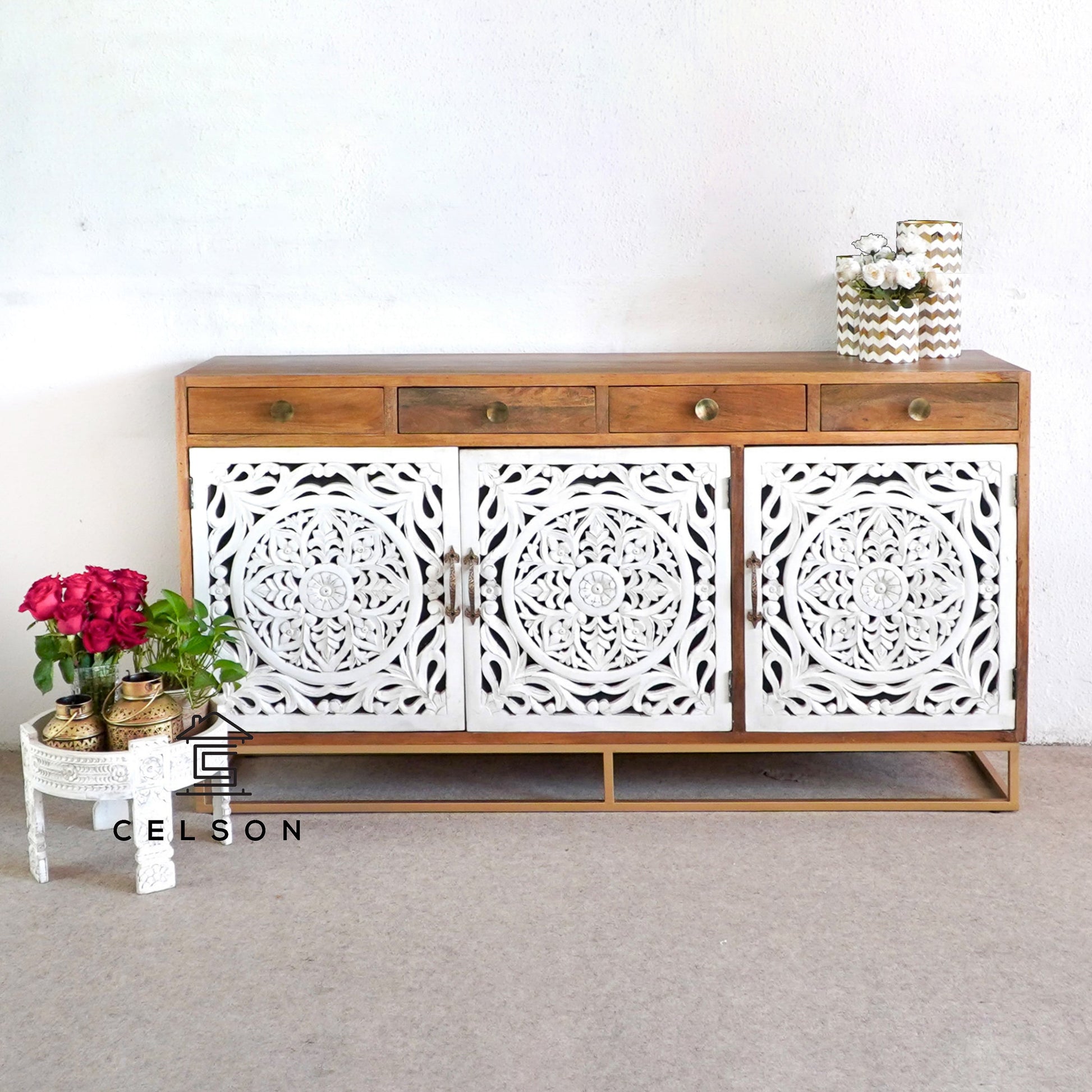 Peter Hand Carved Wooden Buffet