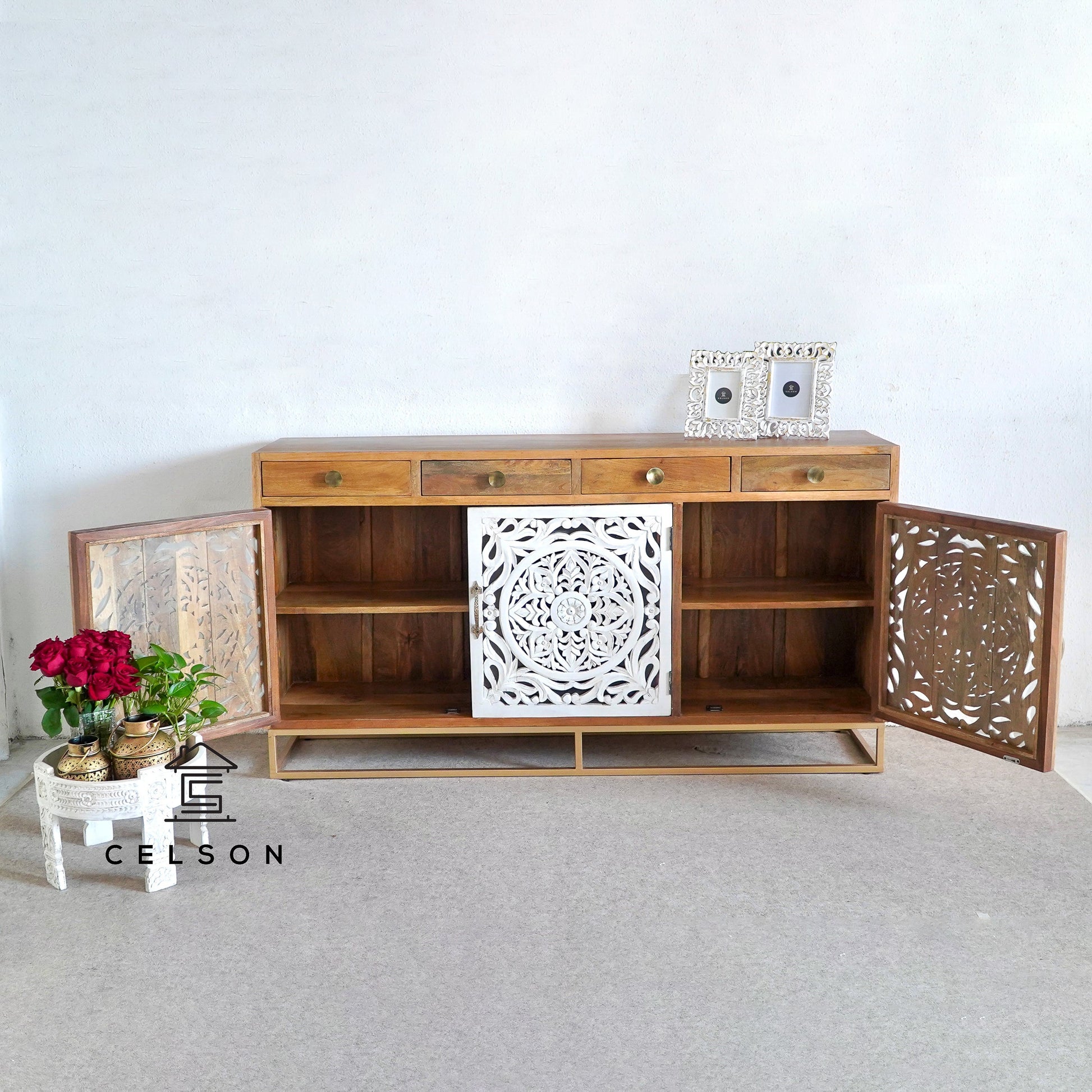 Peter Hand Carved Wooden Buffet