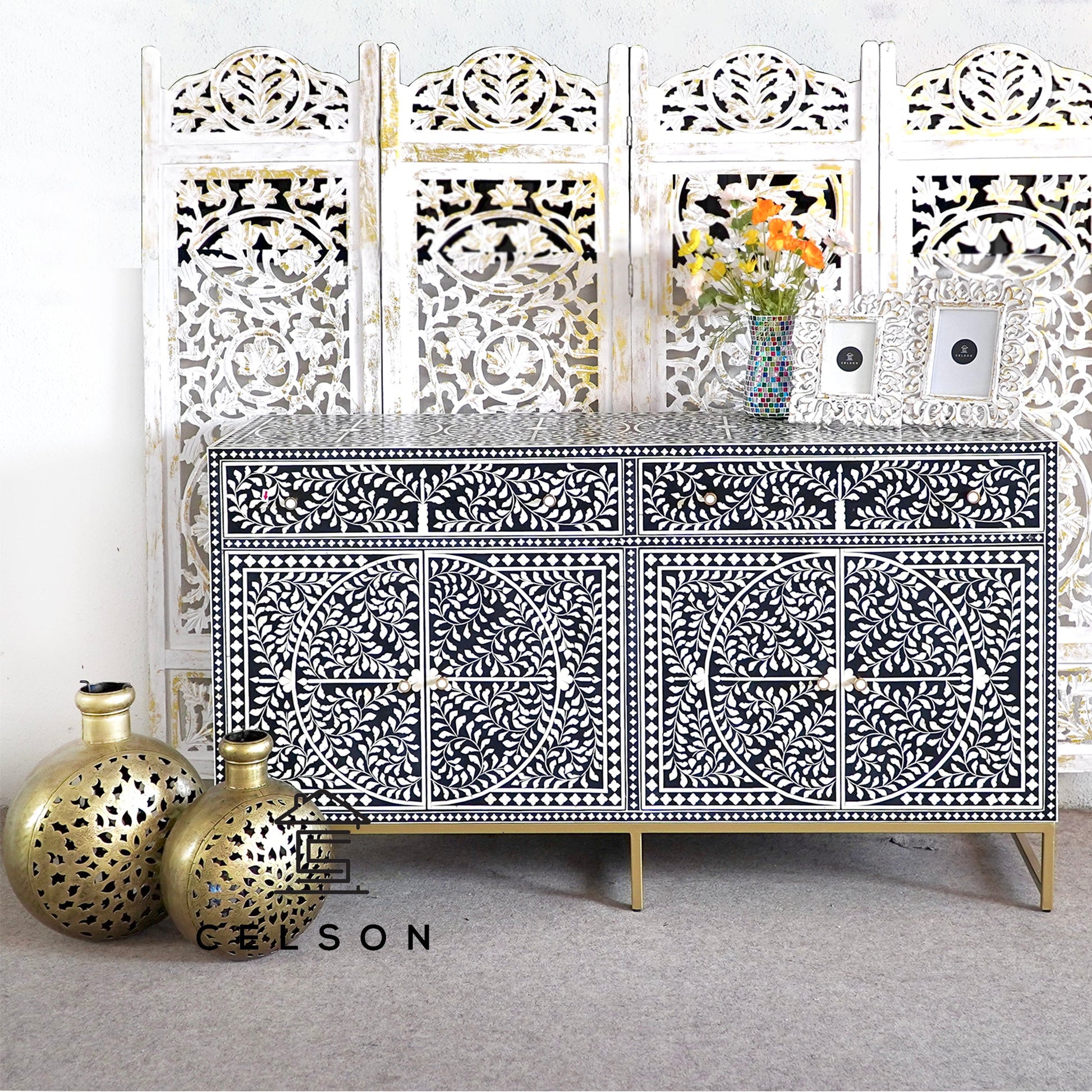 Beaumont Bone Inlay Sideboard