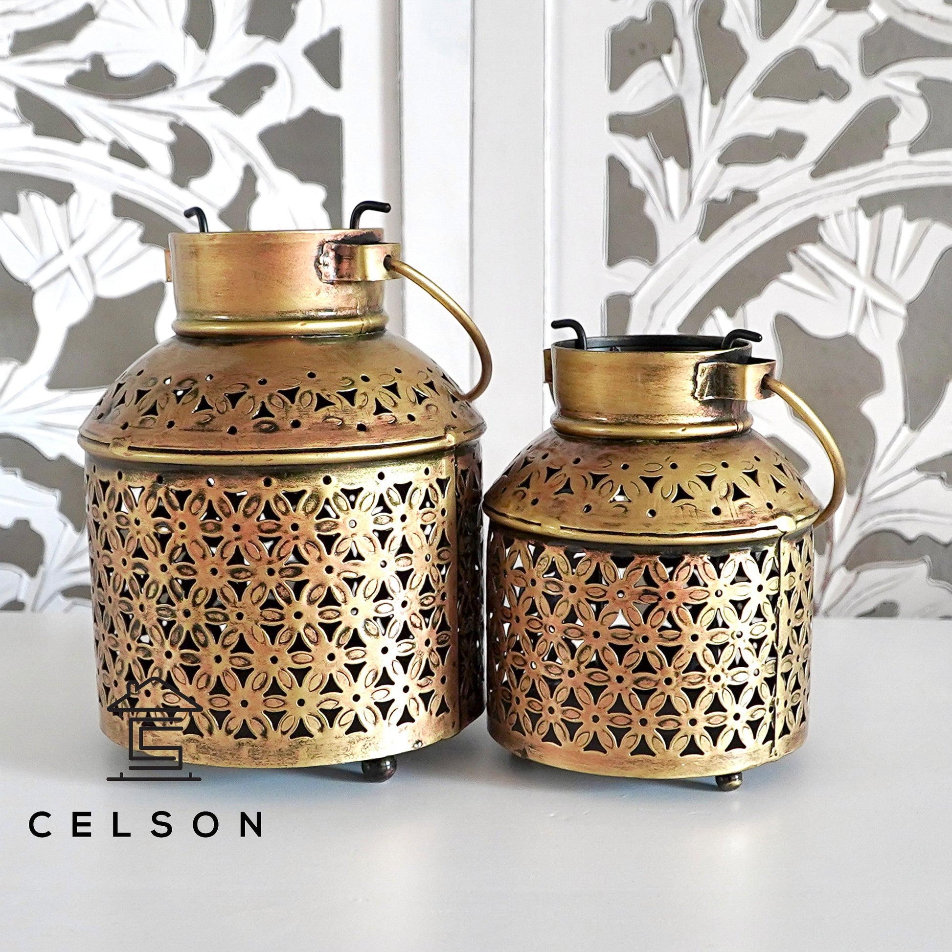 Zen Brass Finish Lantern