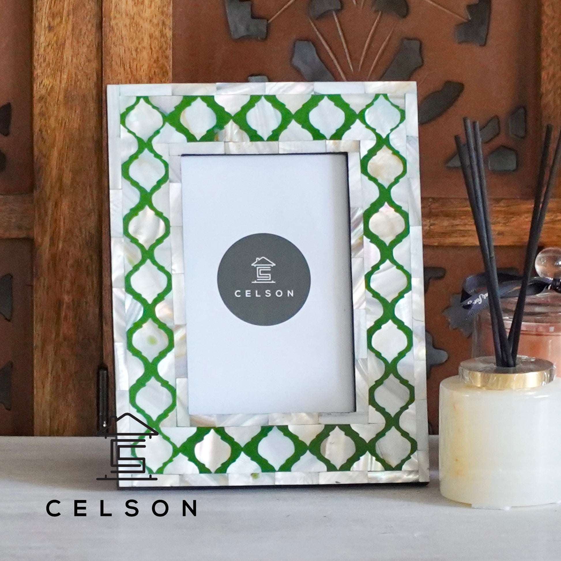 Savy Mother of Pearl Inlay Photo Frame