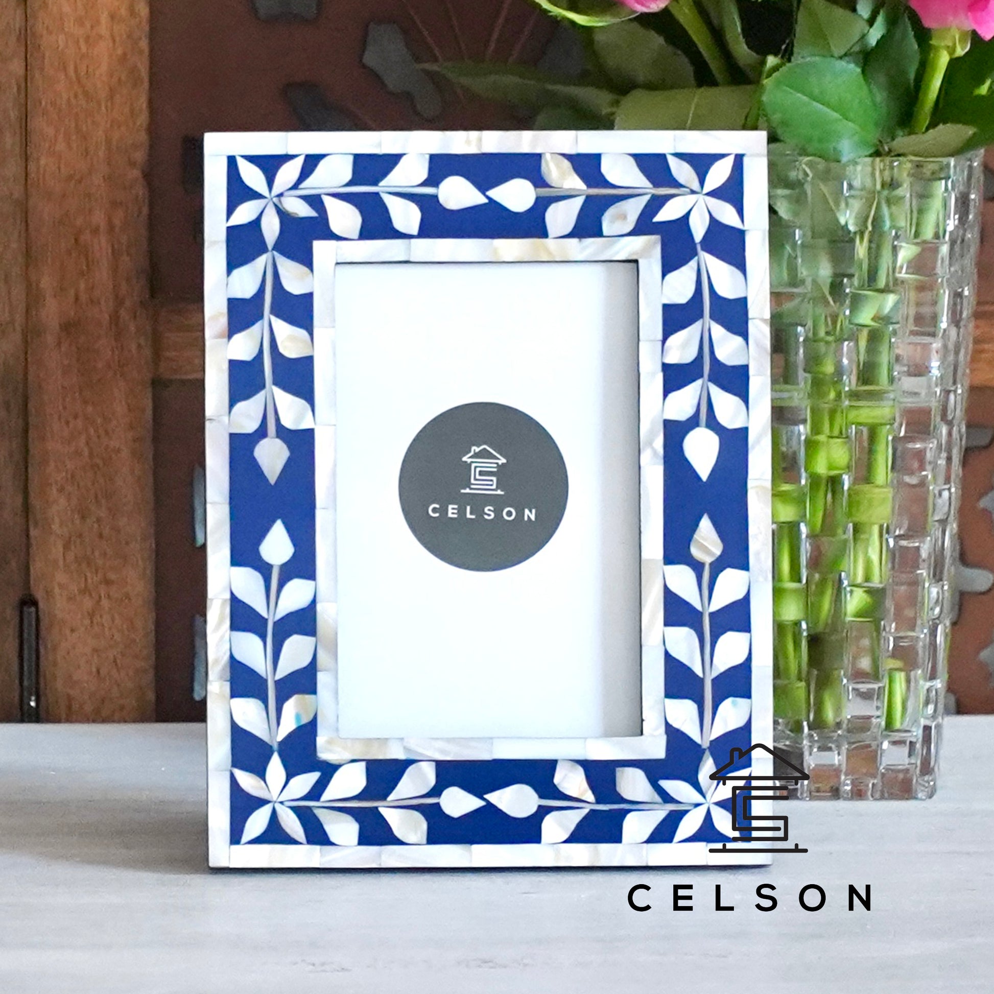 Dino Mother of Pearl Inlay Photo Frame