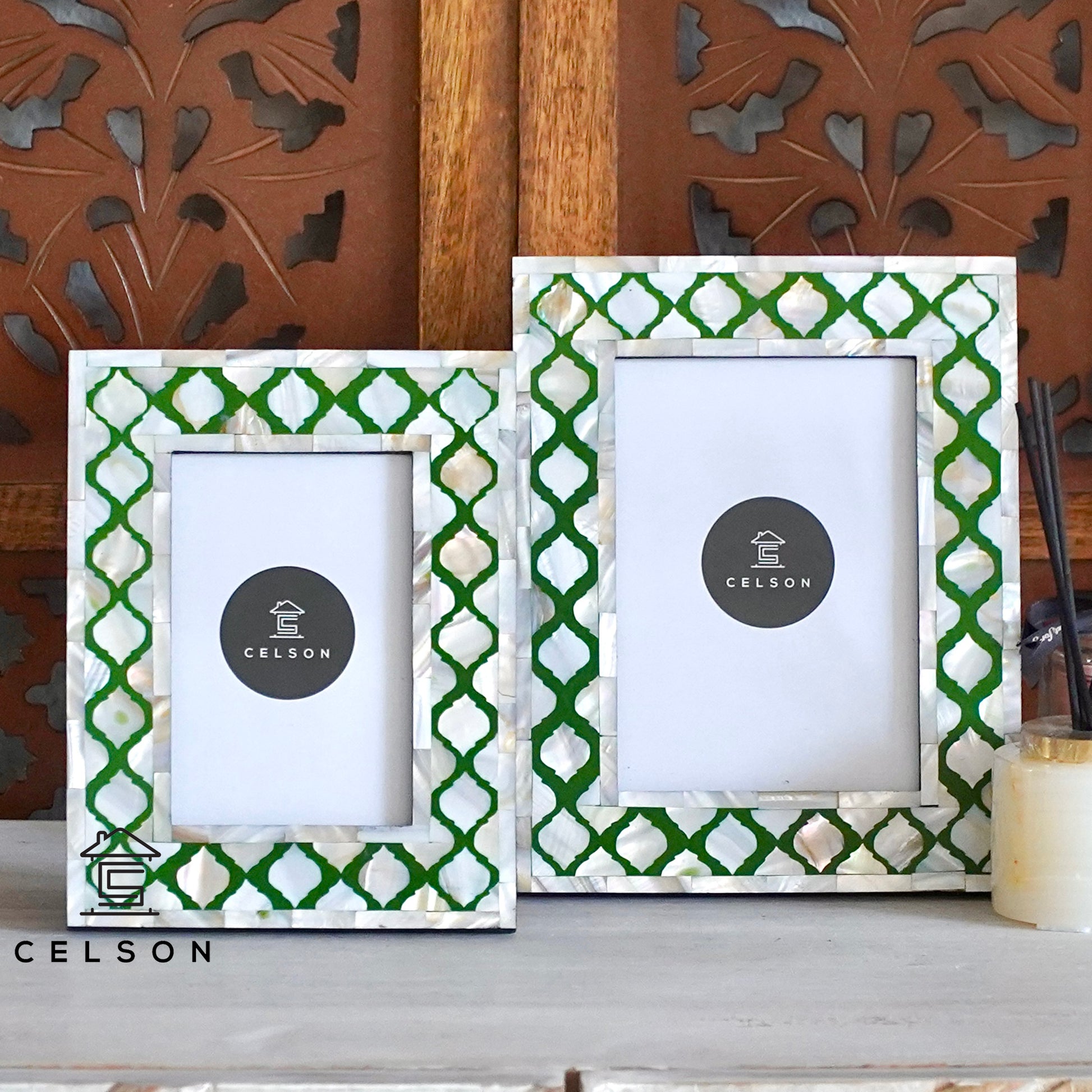 Savy Mother of Pearl Inlay Photo Frame