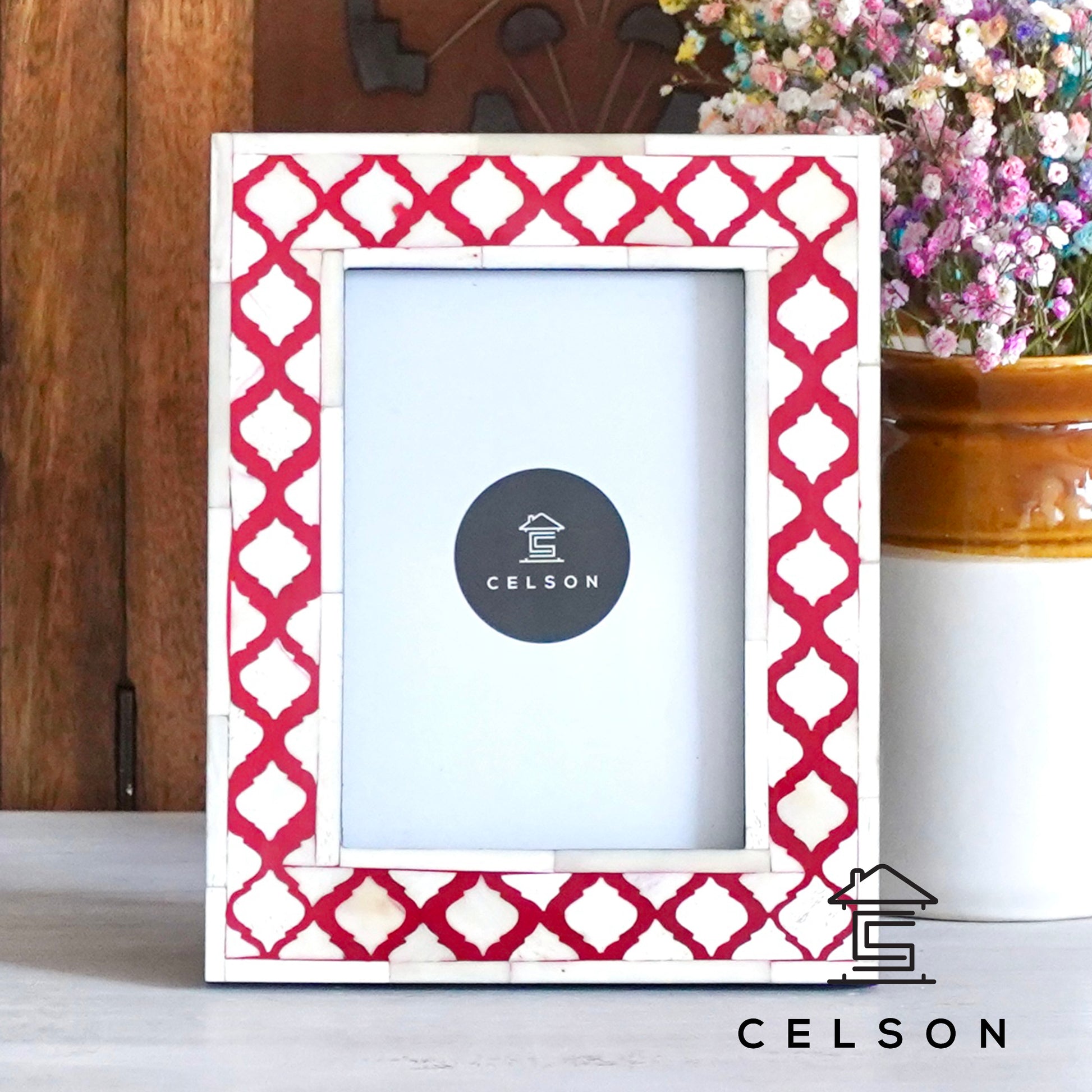 Ziva Bone Inlay Photo Frame