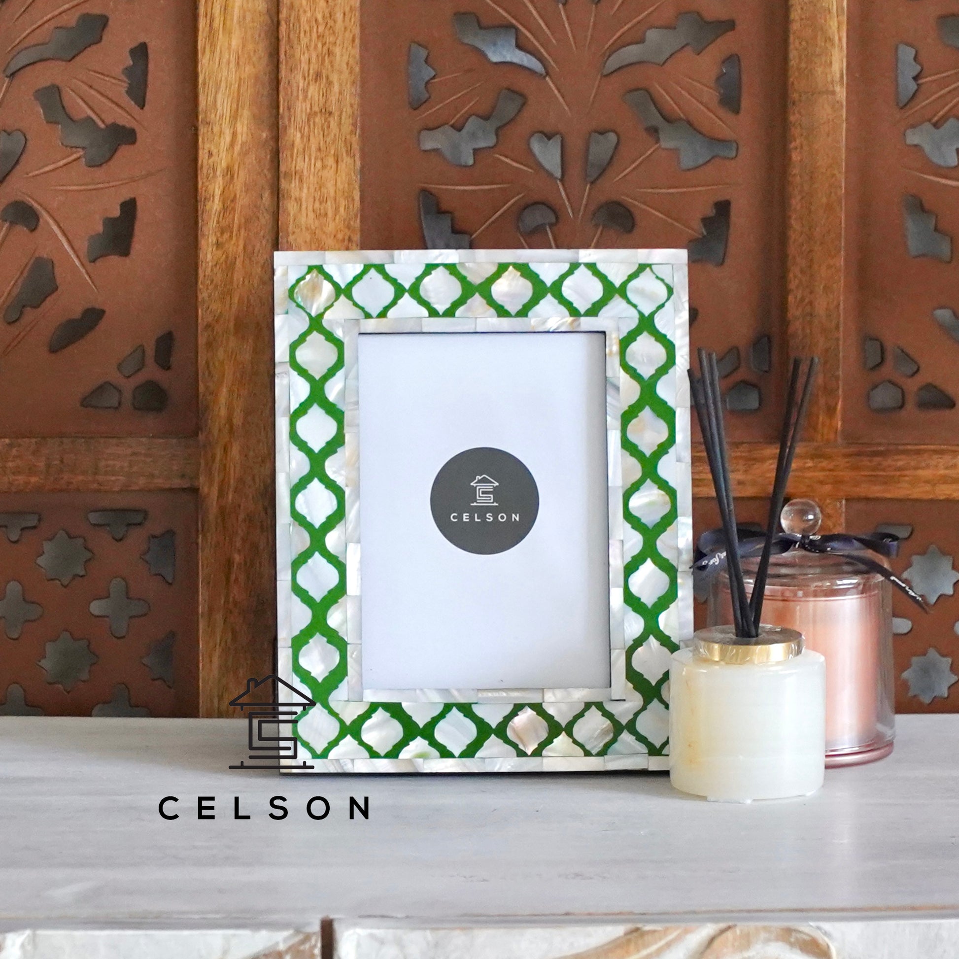 Savy Mother of Pearl Inlay Photo Frame