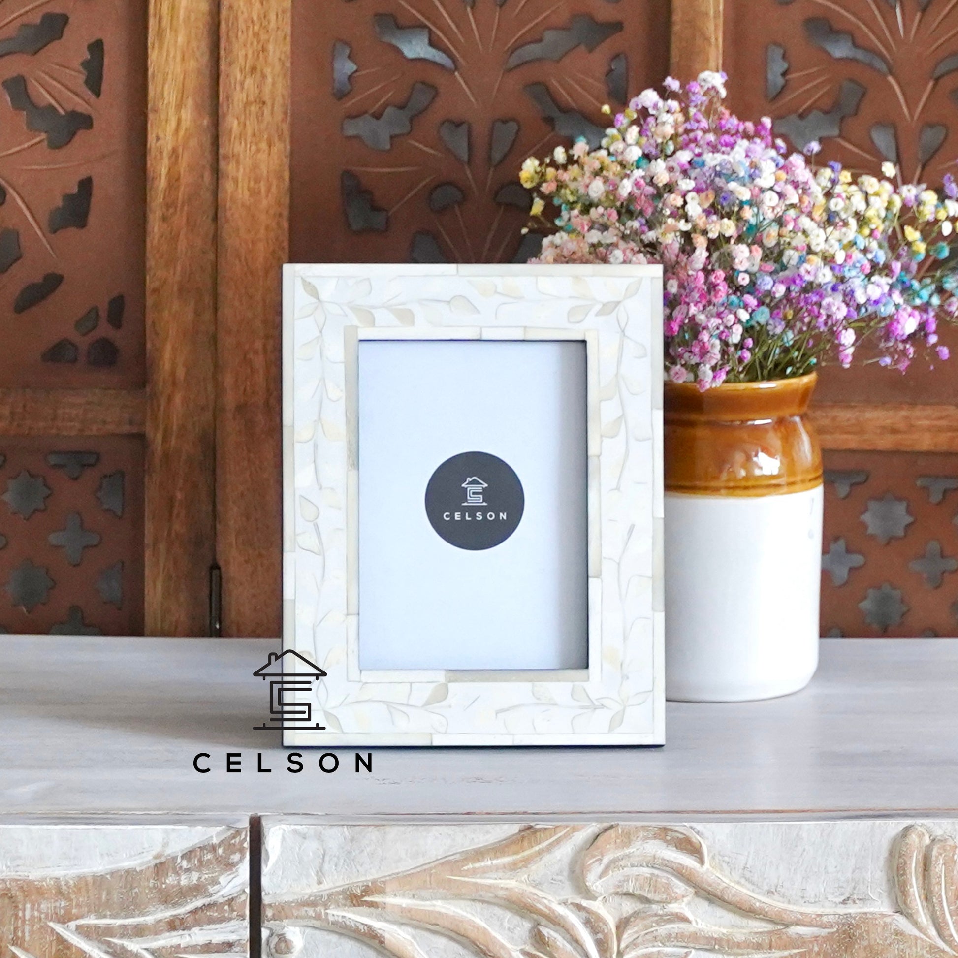 Sheena Bone Inlay Photo Frame