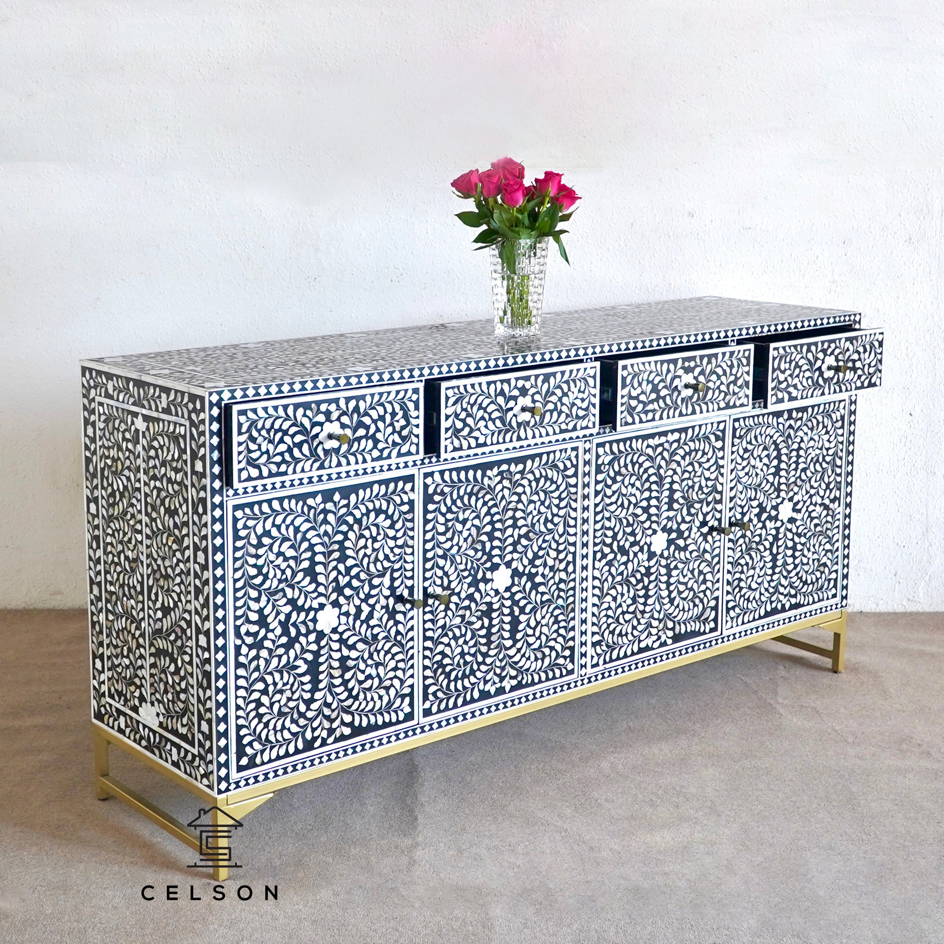 Eleyana Mother of pearl Inlay Sideboard