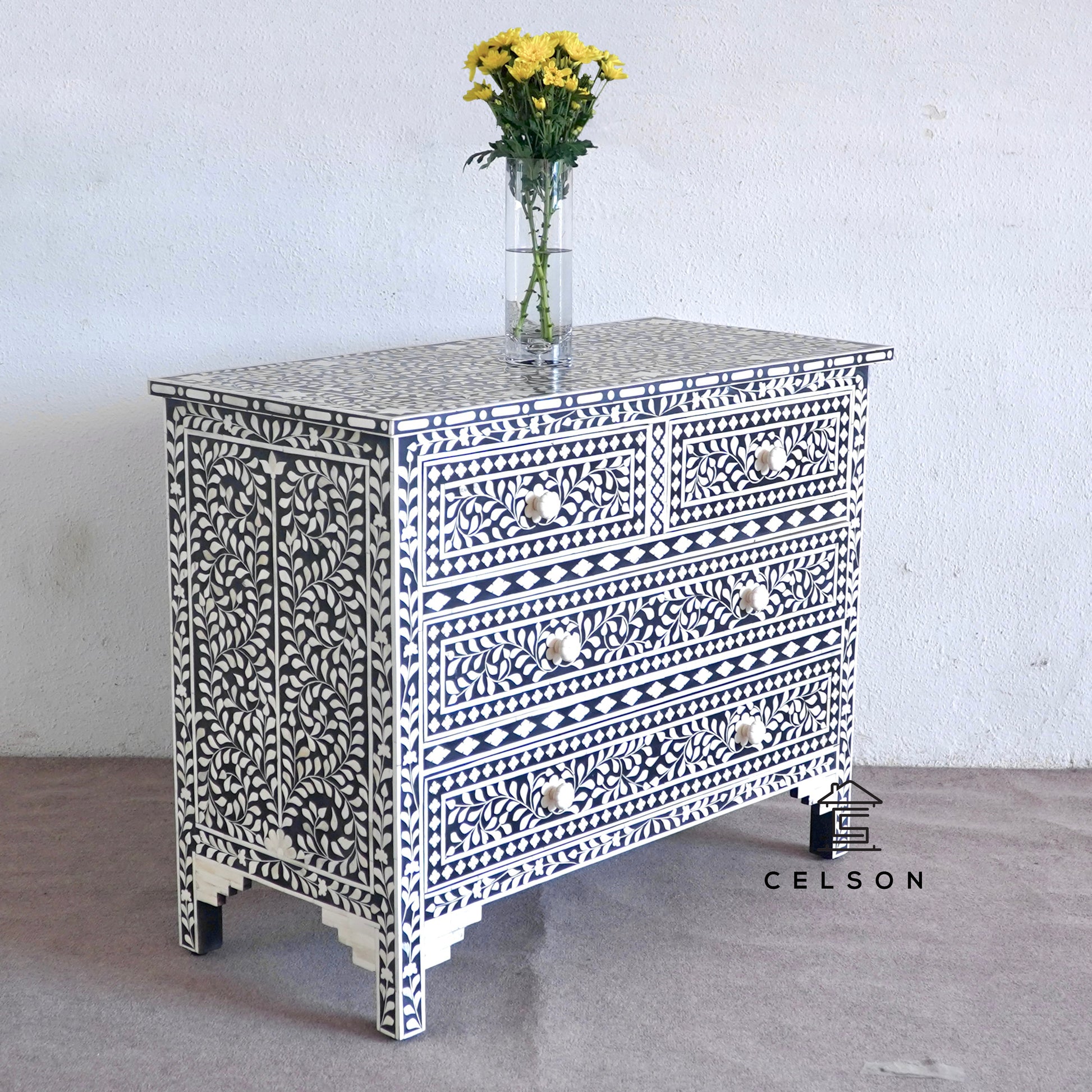 Eva Bone Inlay Chest of drawer