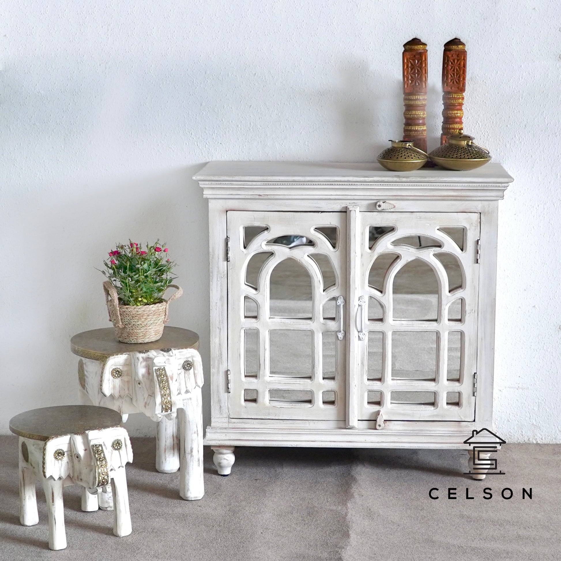 Bella Carved Wooden Chest