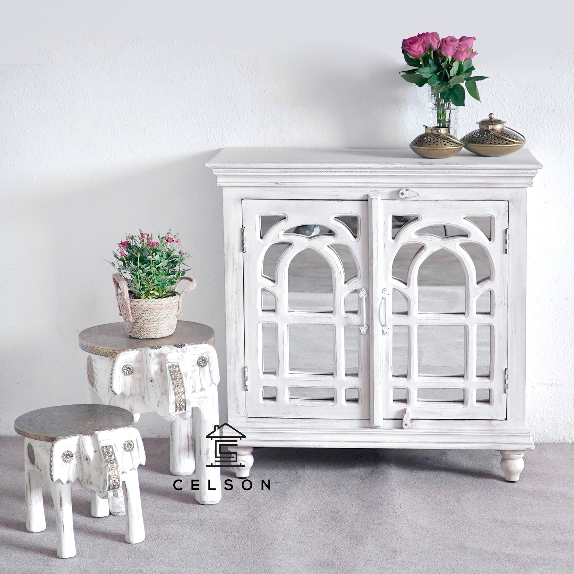 Bella Carved Wooden Chest