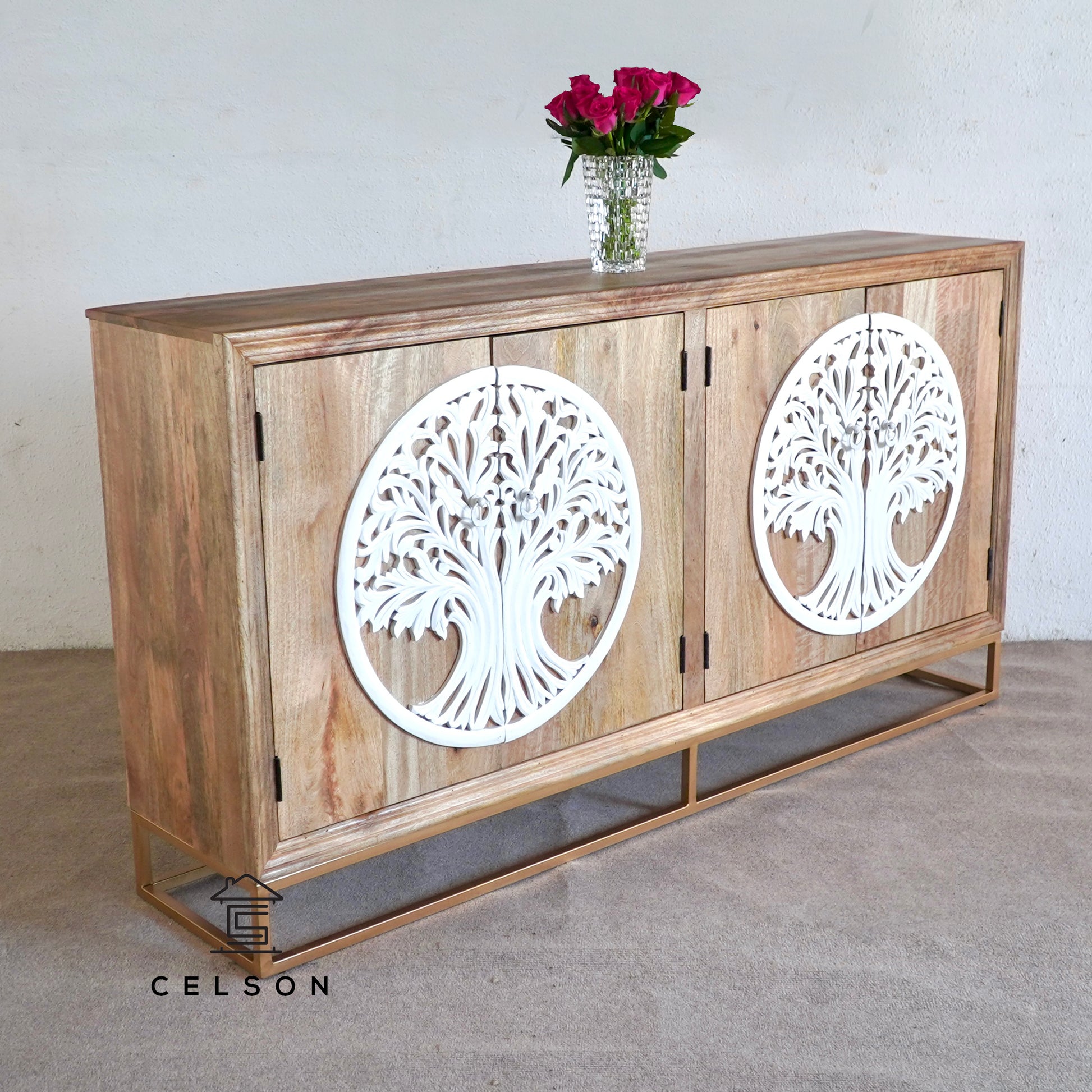 Laura Hand Card Wooden Sideboard