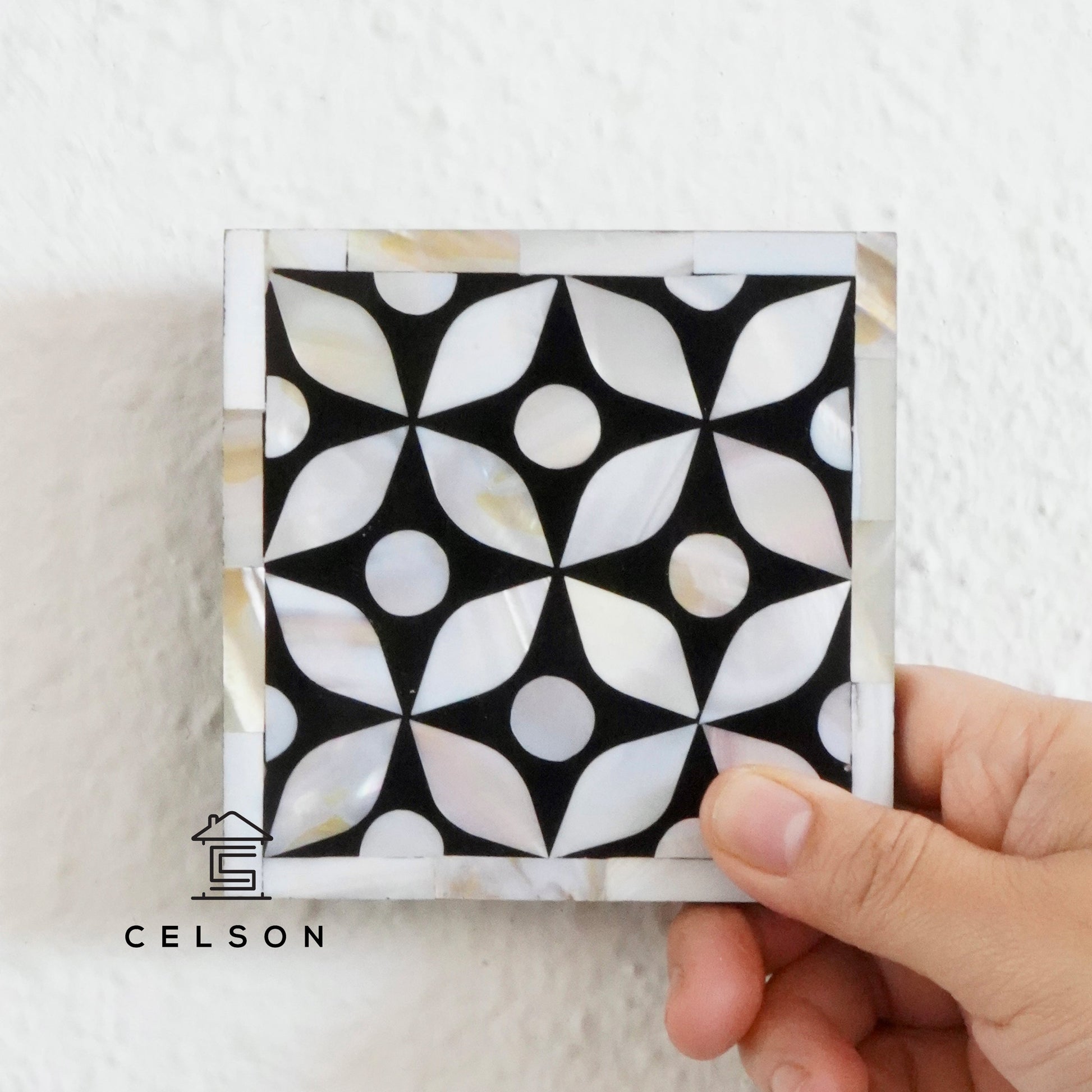 Lenny Mother of Pearl Inlay Coaster