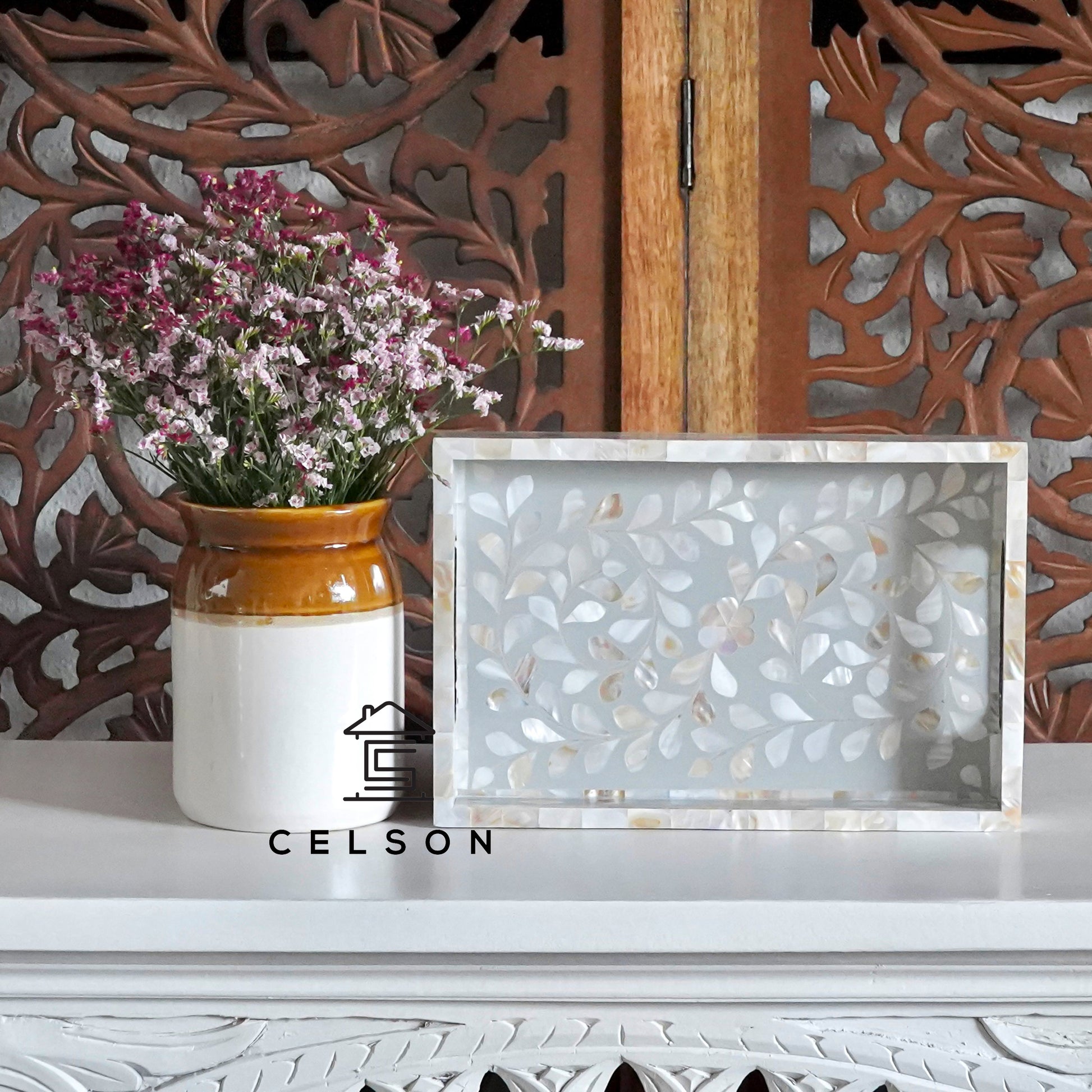 Harald Mother of Pearl Inlay Tray