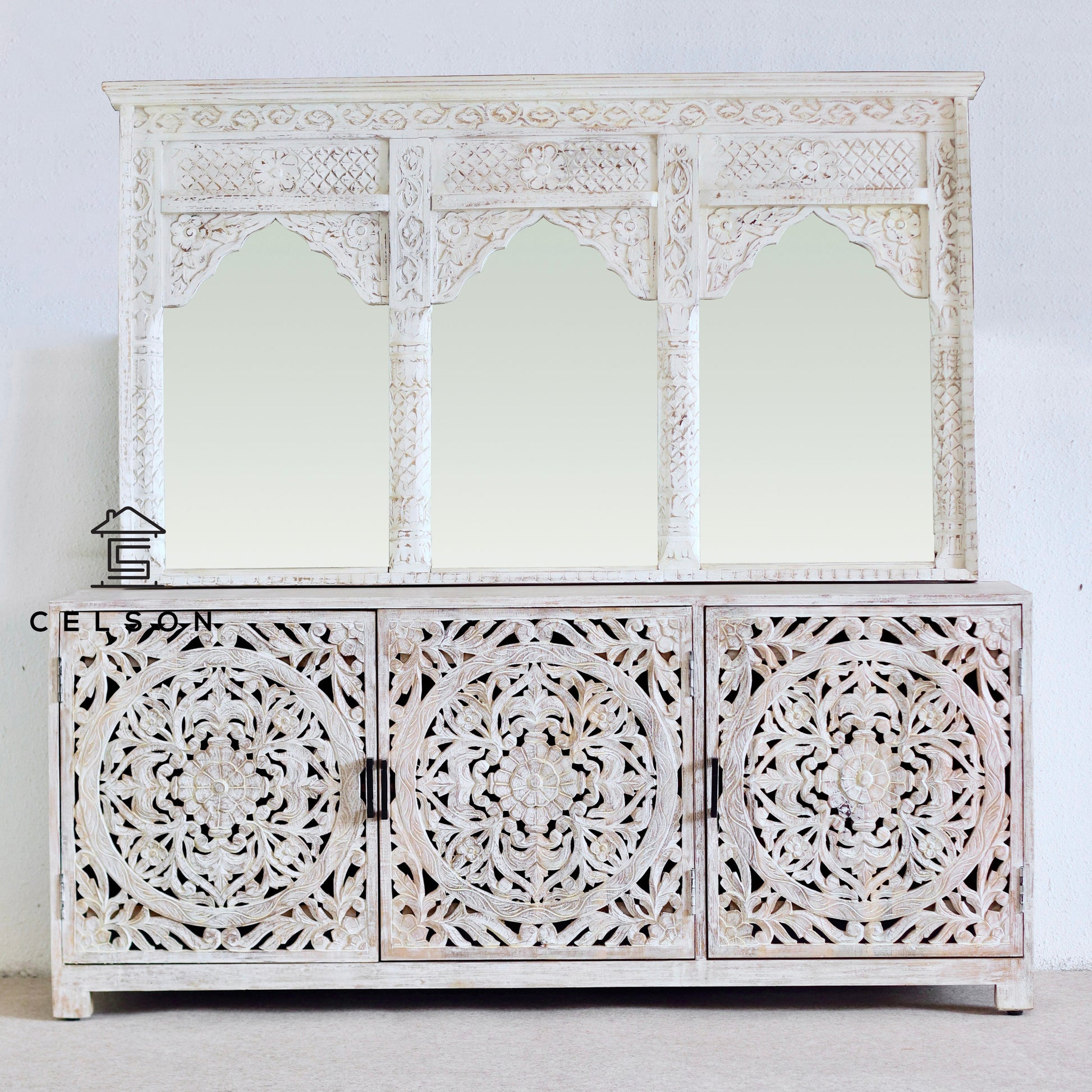 Dimsy Wooden Carved Mirror