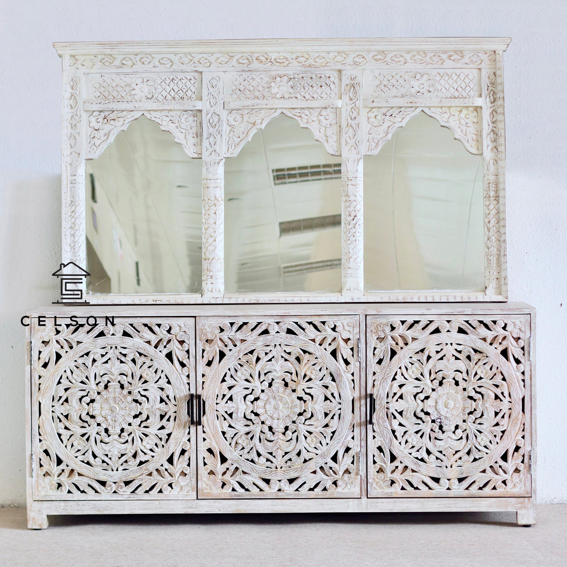 Dimsy Wooden Carved Mirror