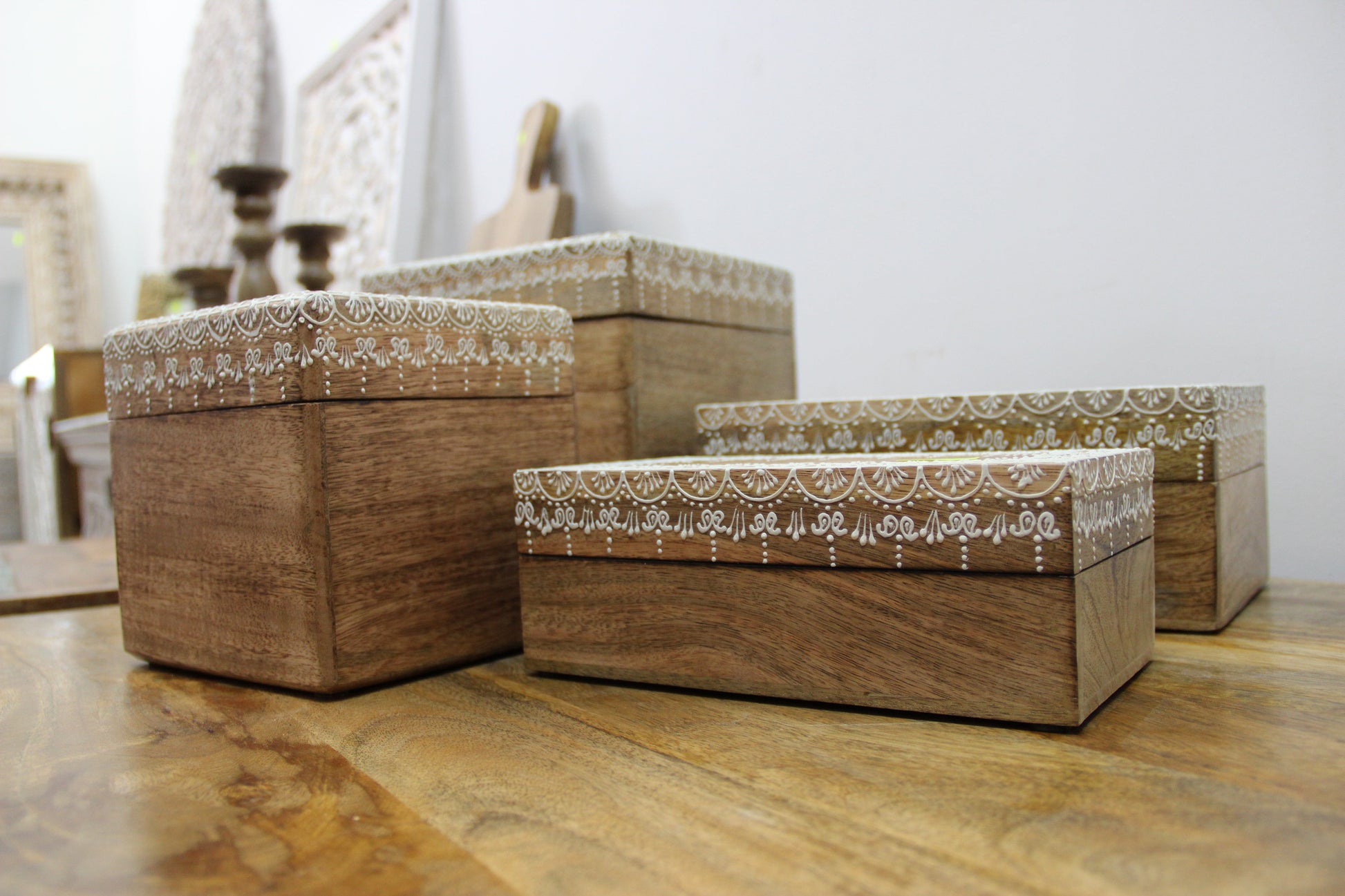 Megan Wooden Hand Painted Storage Box