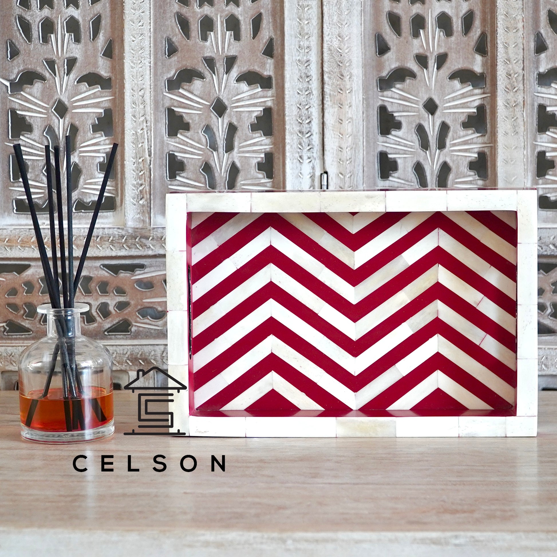 Sandy Bone Inlay Tray