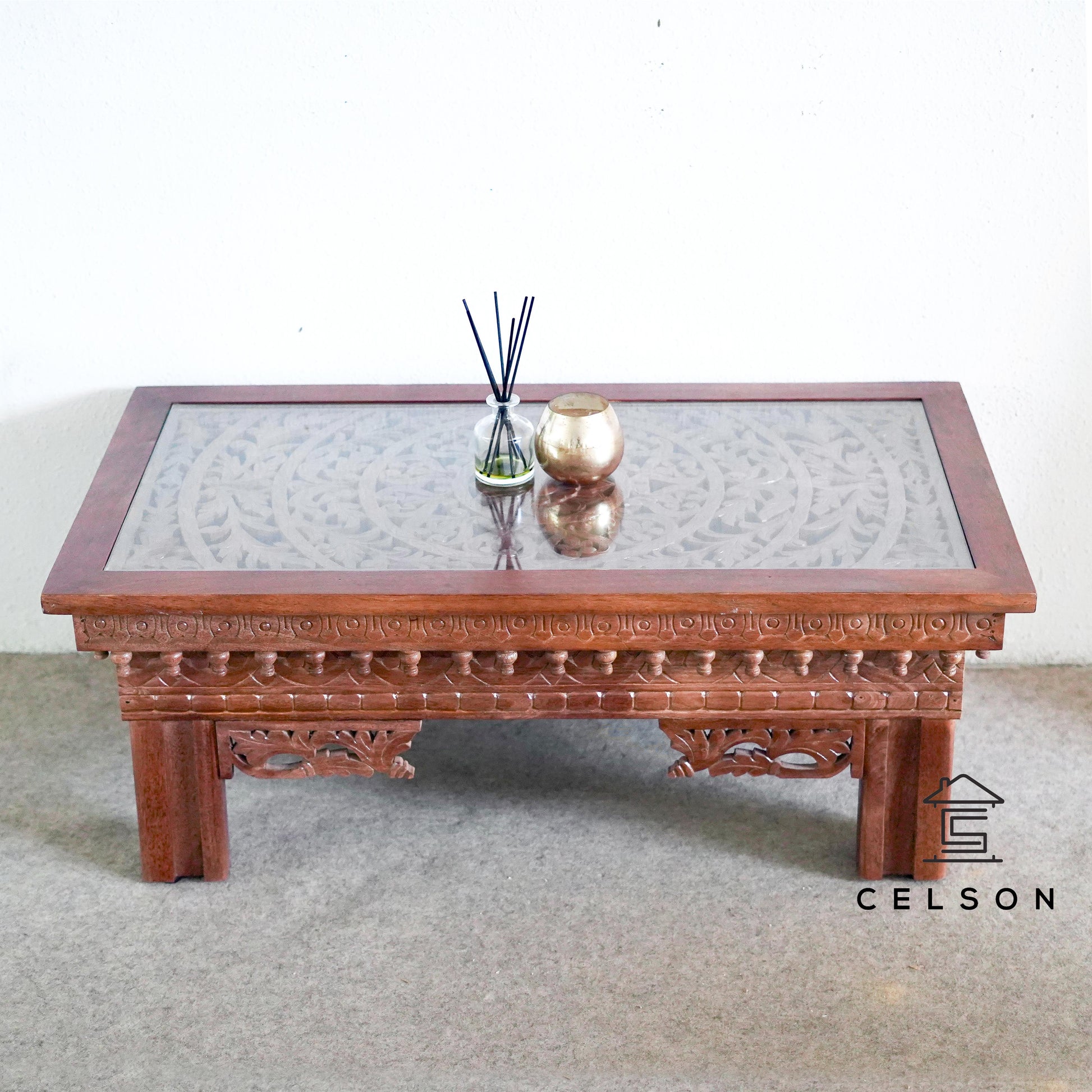 Travis Carved Coffee Table