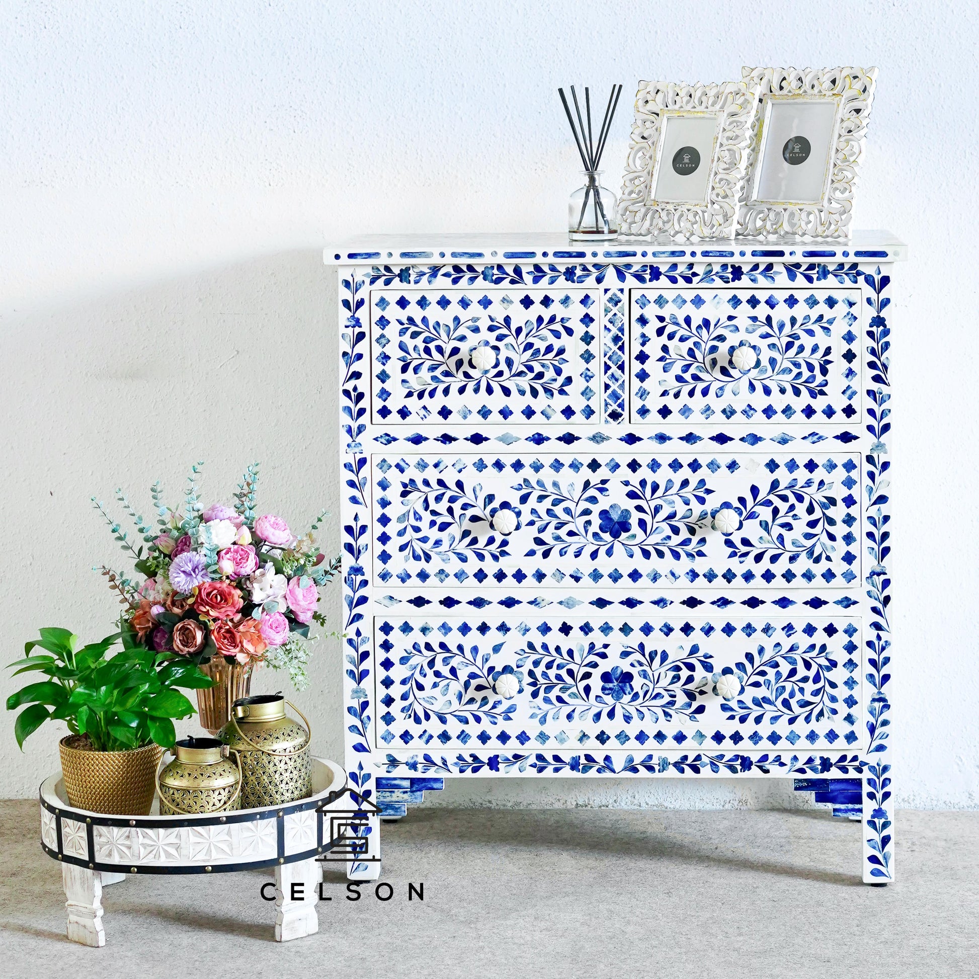 Mason Bone Inlay Chest of Drawer