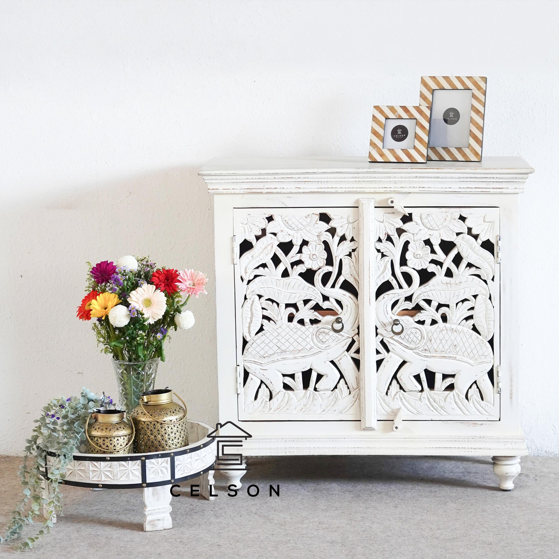 Peter Carved Wooden Chest