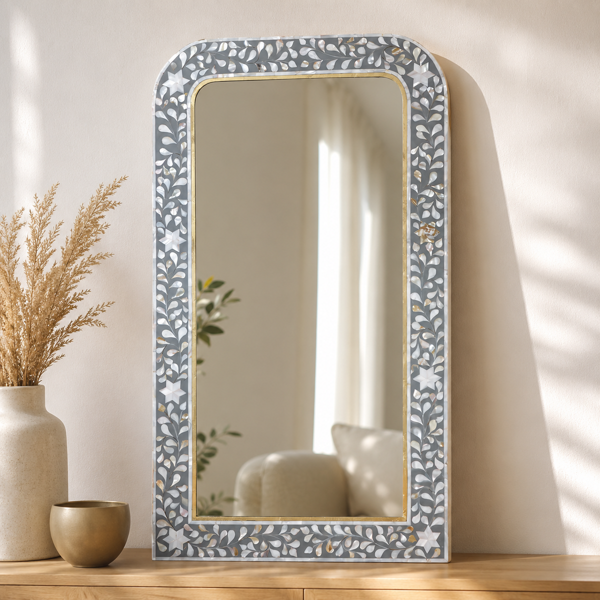Cosmina Mother of Pearl Inlay Mirror