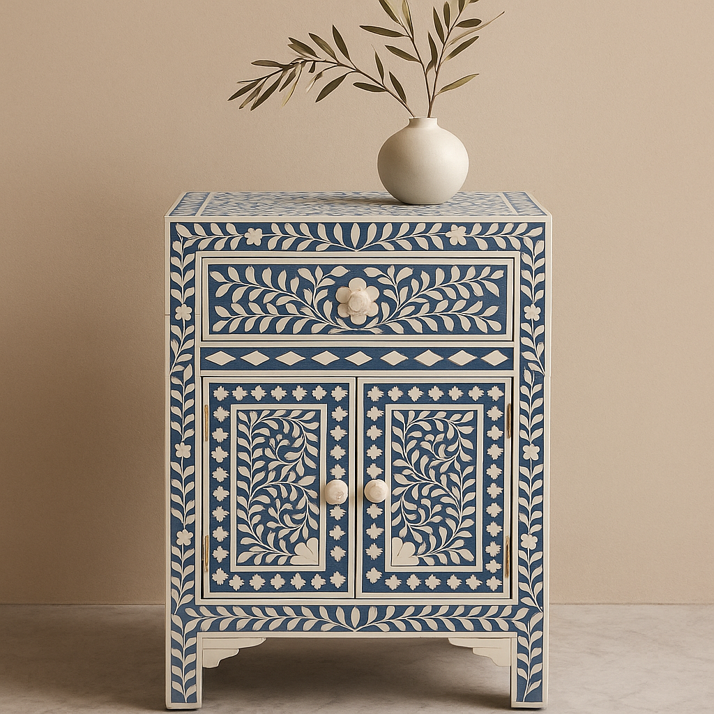 Bernadette Bone Inlay Bedside