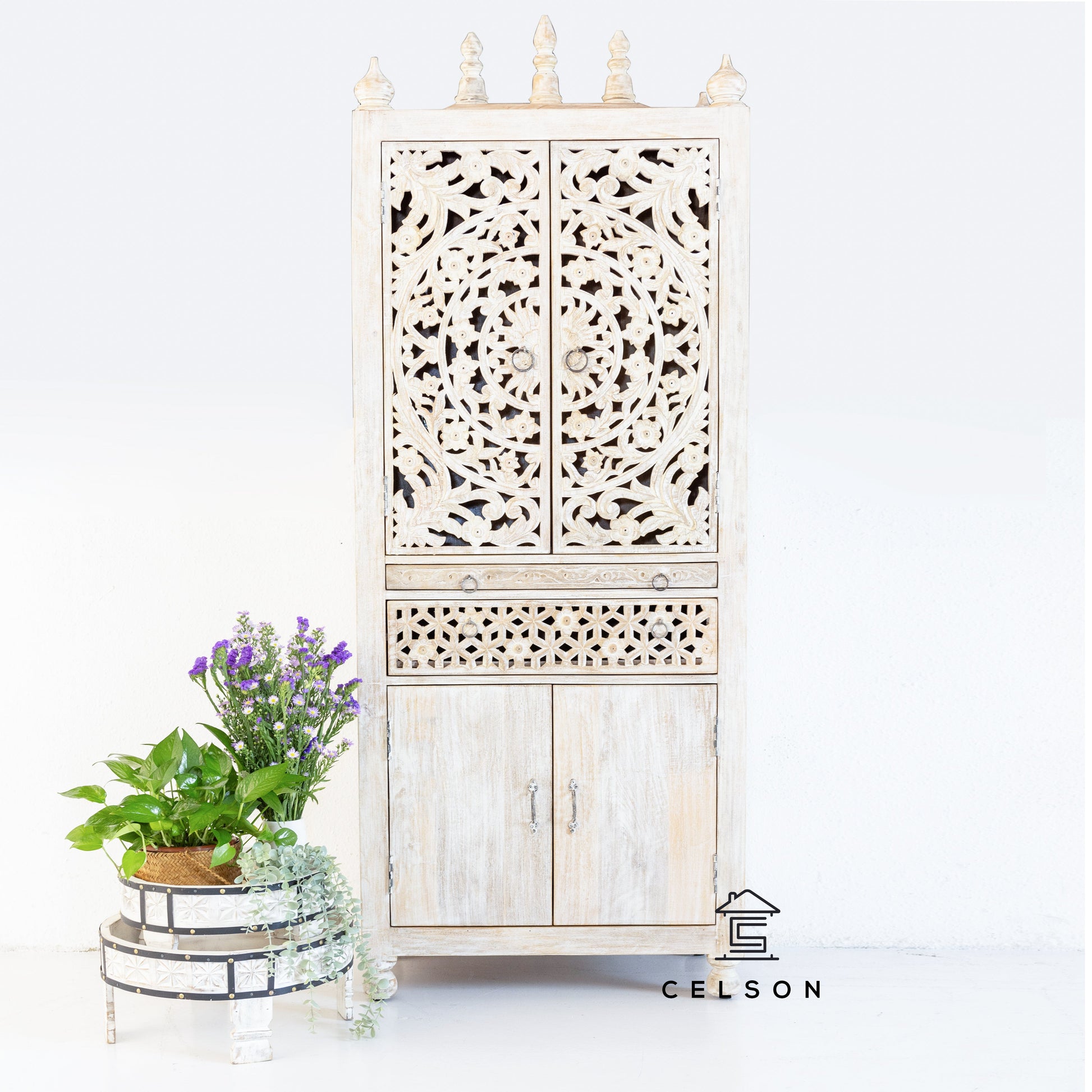 Tanaya Hand Carved Indian Altar
