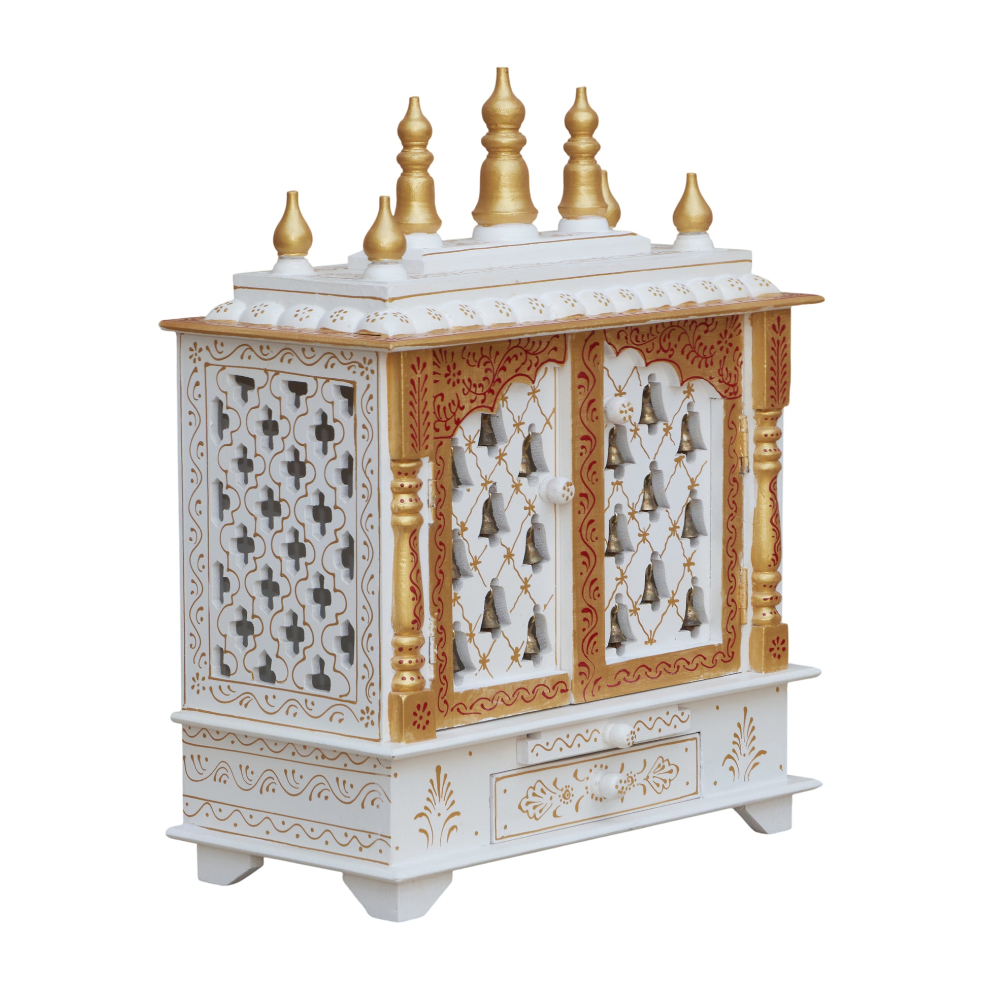 Diya Wooden Carved Mandir