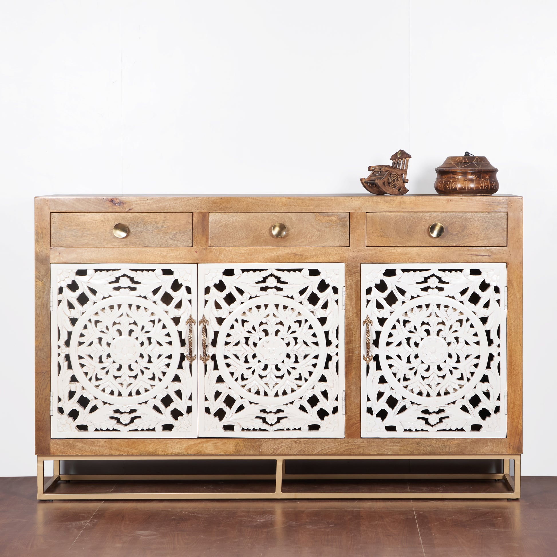 Joseph Carved Wooden Sideboard