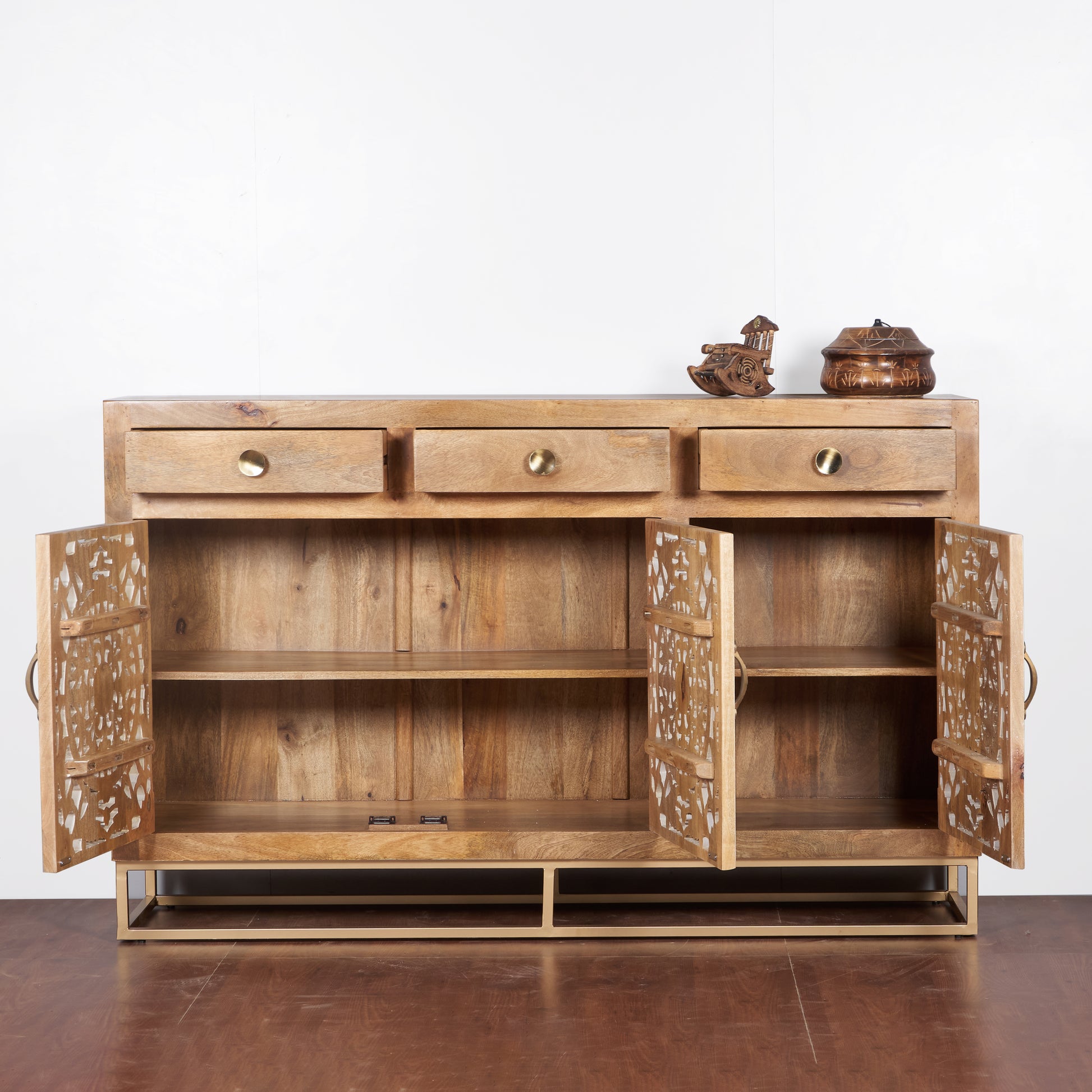 Joseph Carved Wooden Sideboard