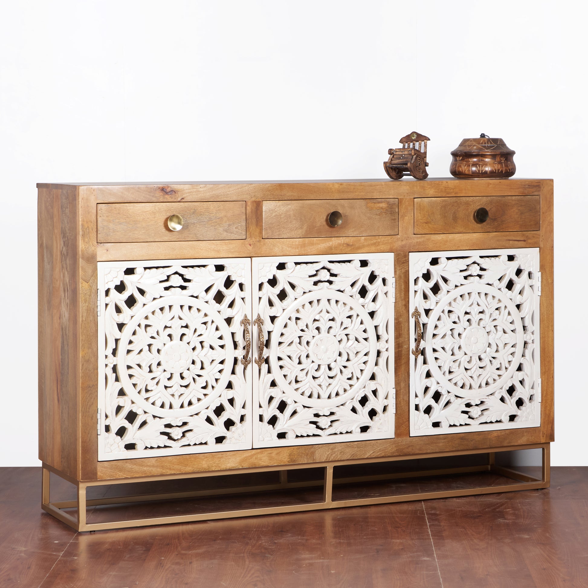 Joseph Carved Wooden Sideboard