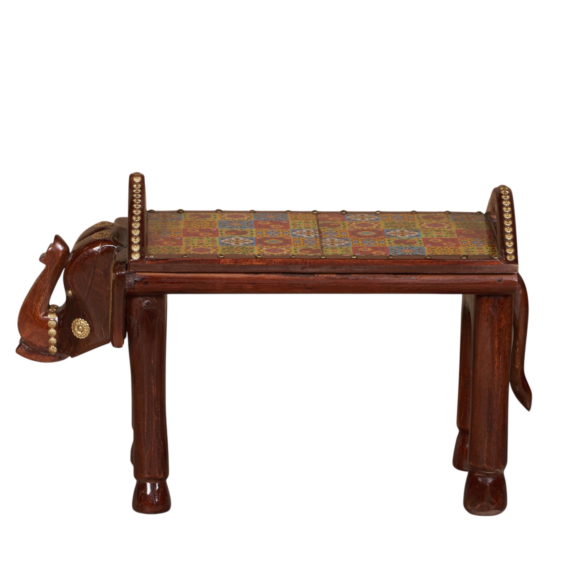 Elliana Wooden Hand Carved Stool