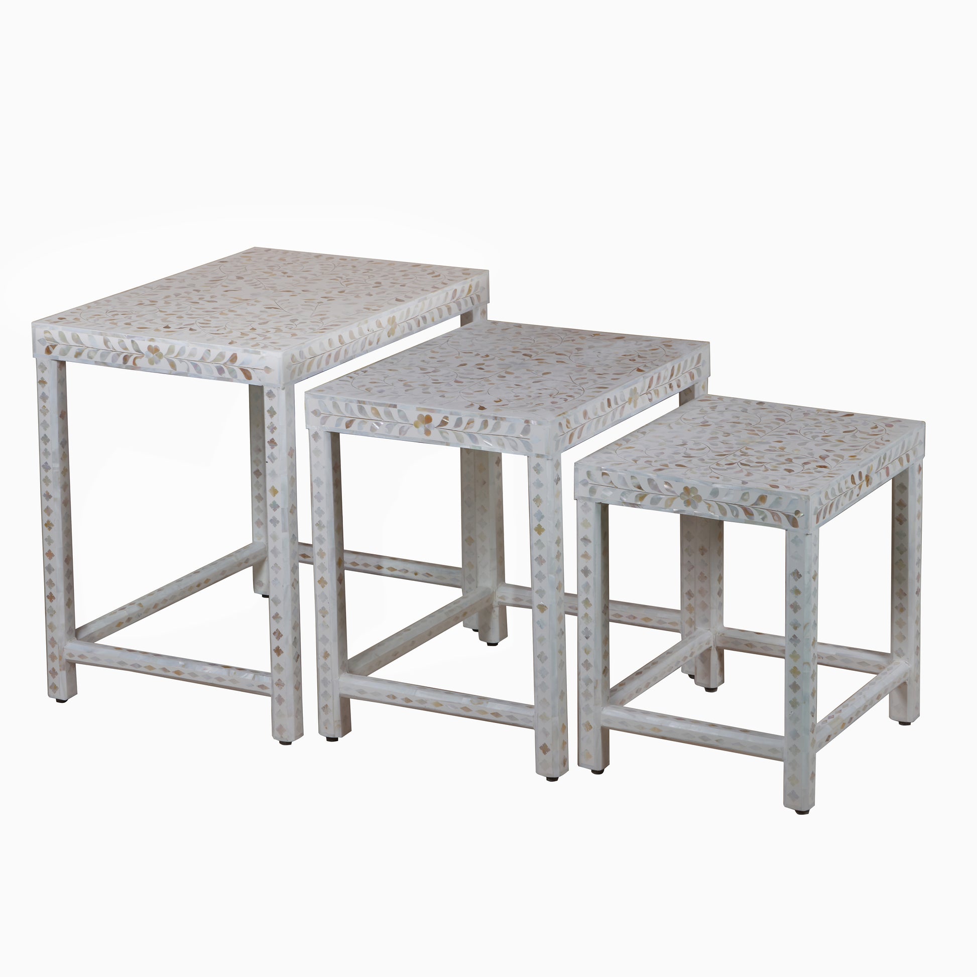 Liam Mother of Pearl Inlay Nesting Table
