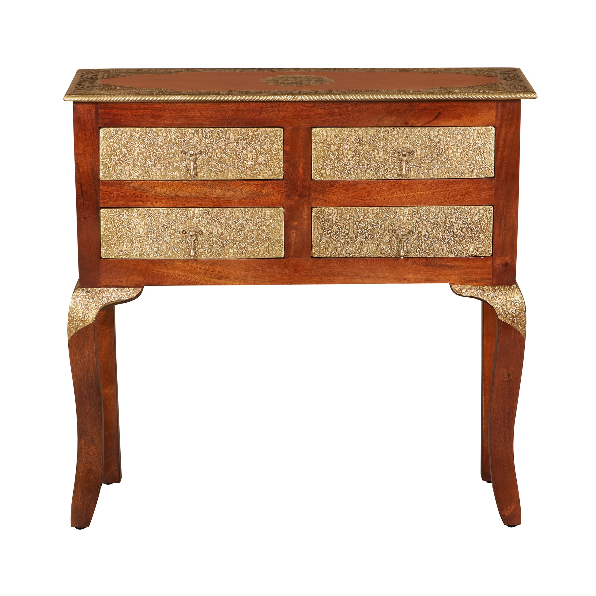 Eppaa Brass Inlaid Console Table