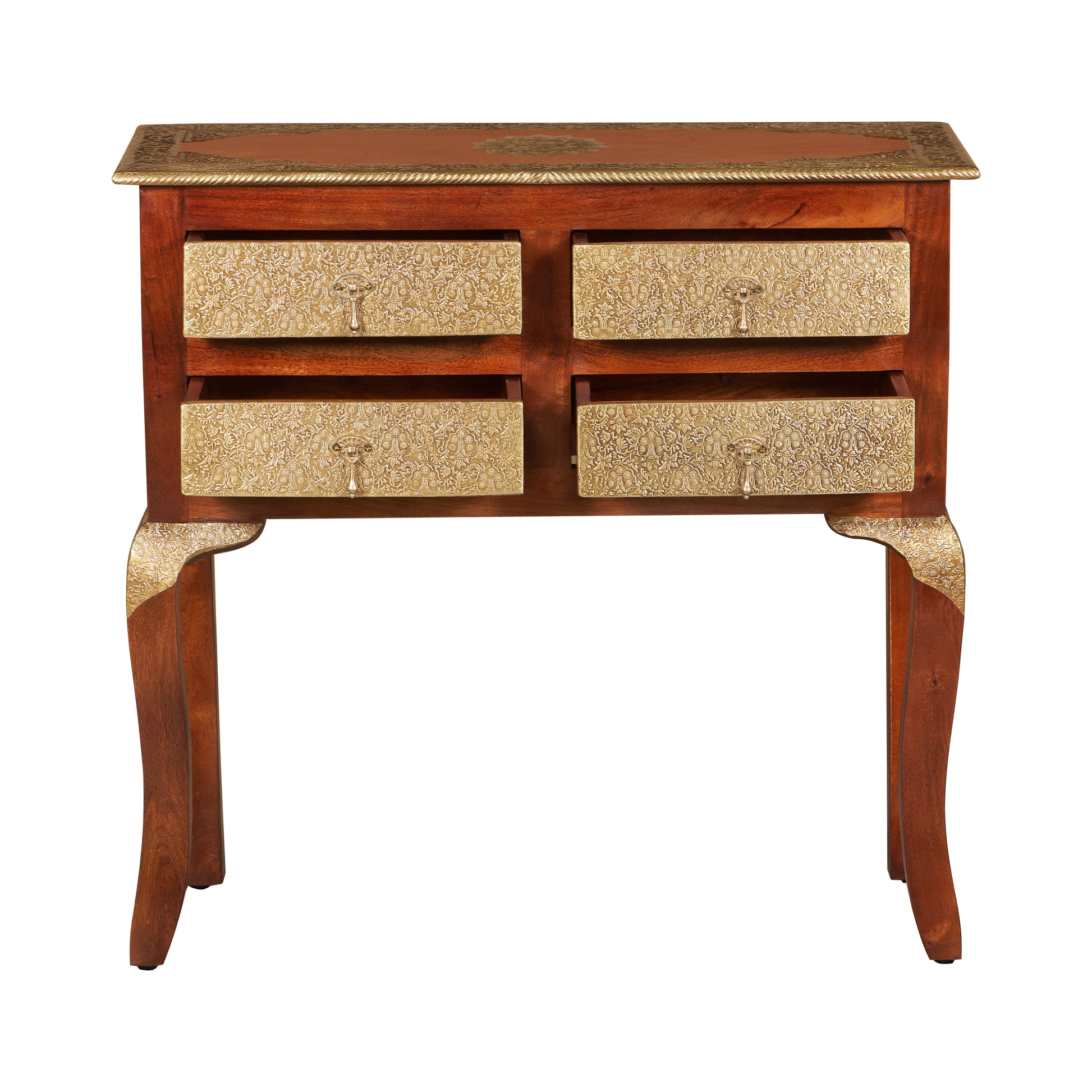 Eppaa Brass Inlaid Console Table