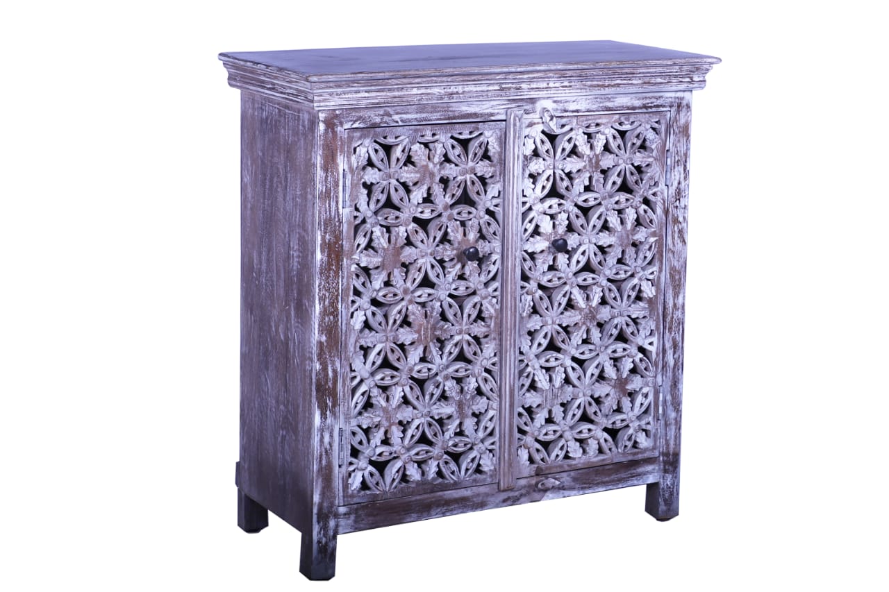 Jorg Carved Wooden Chest