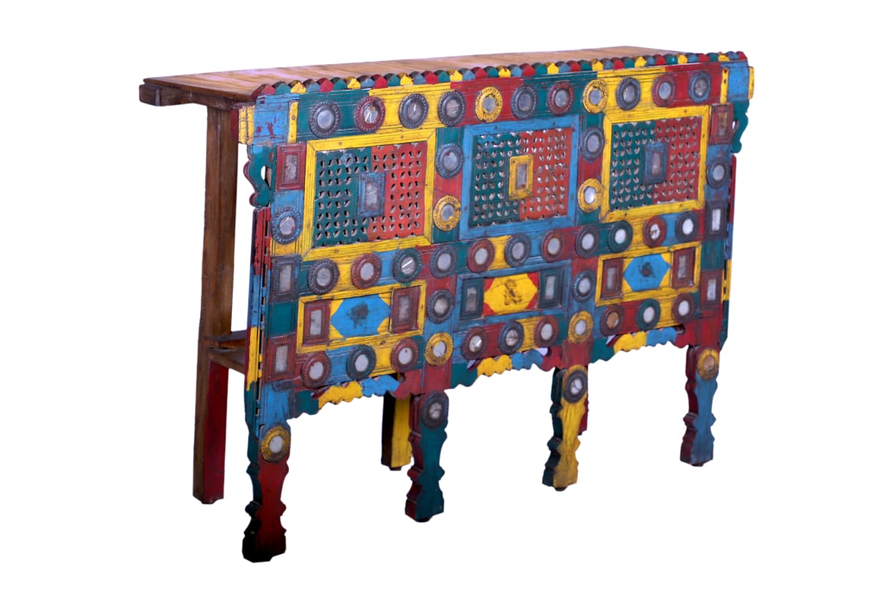 Billy Damchiya Hand Painted Console Table