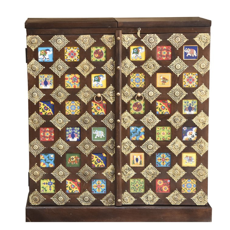 Vivian Tile Bar Cabinet