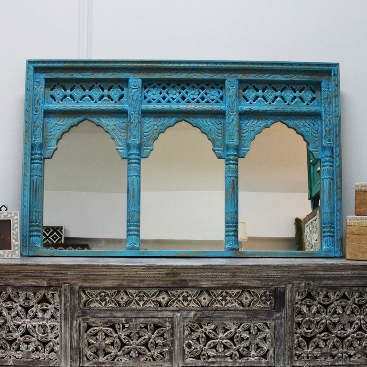 Patrick Hand Carved Wooden Mirror