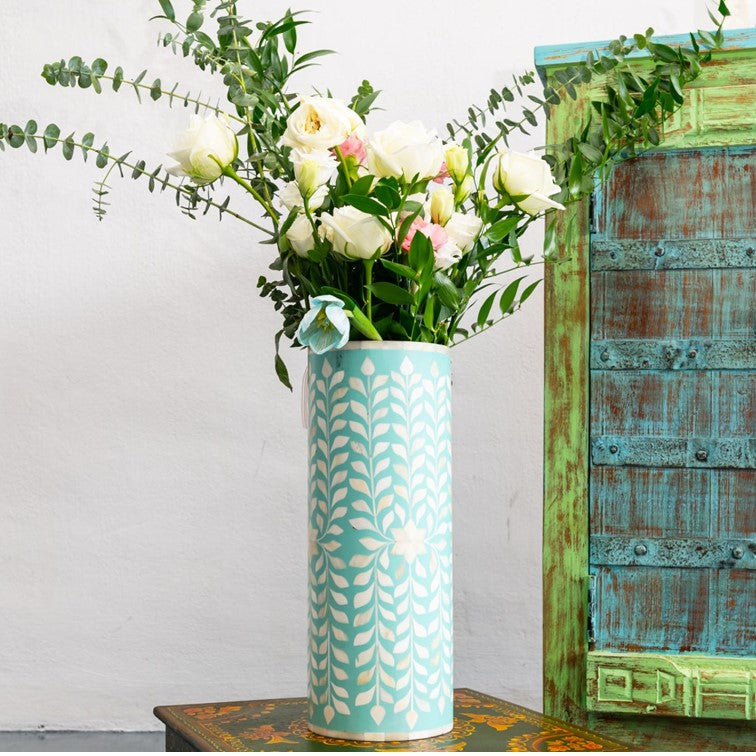 Olin Bone Inlay Vase