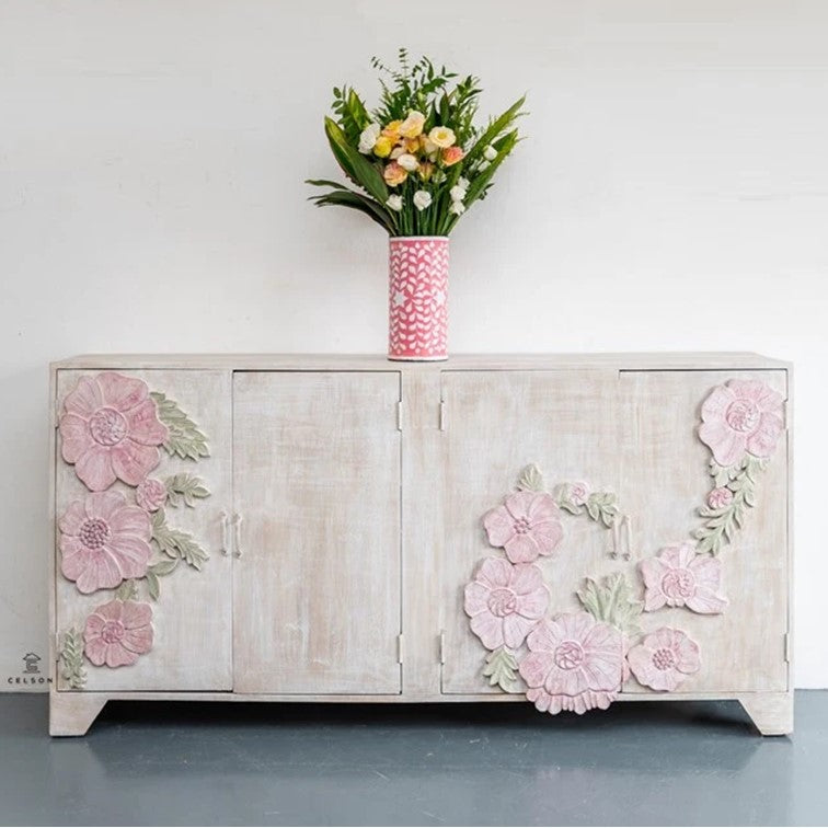 Fionna Hand Carved Side Board