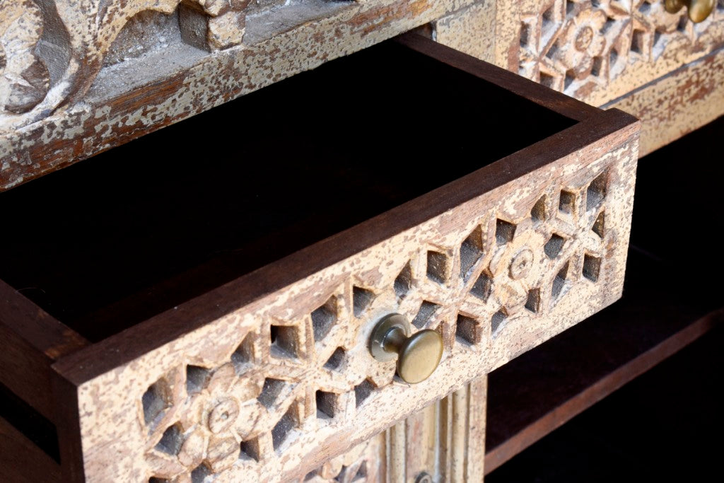 Rowan Hand Carved Side Board