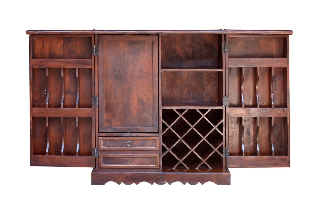 Troy_Solid Wood with Tile Bar Cabinet