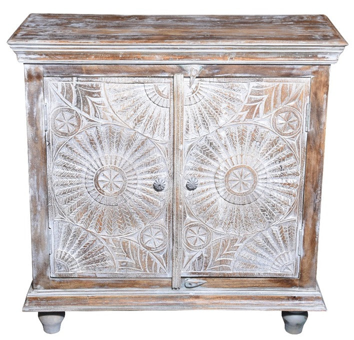 Ria Wooden Carved Cabinet