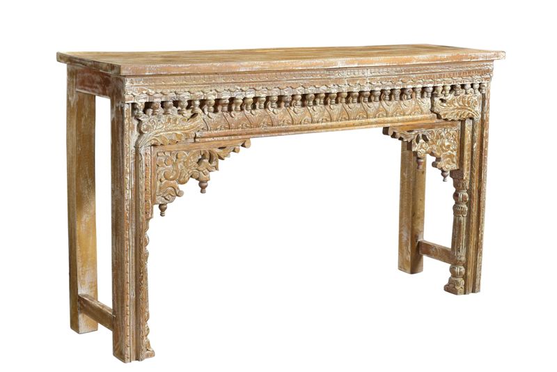 Jass Wooden Hand Carved Console Table