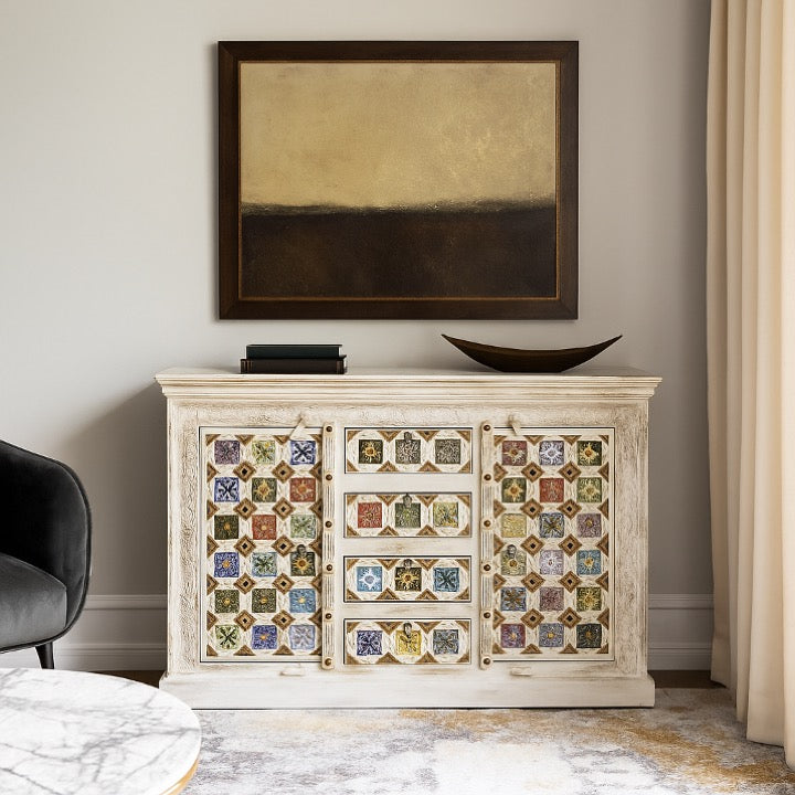 Eliana Wooden Tile Side Board