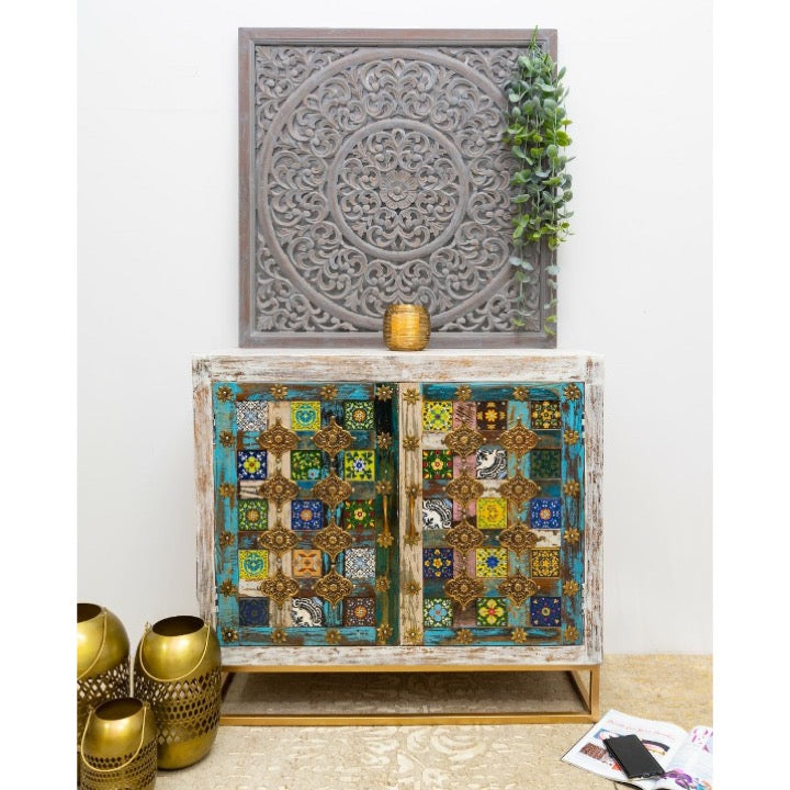 Tyler Carved Wooden Cabinet